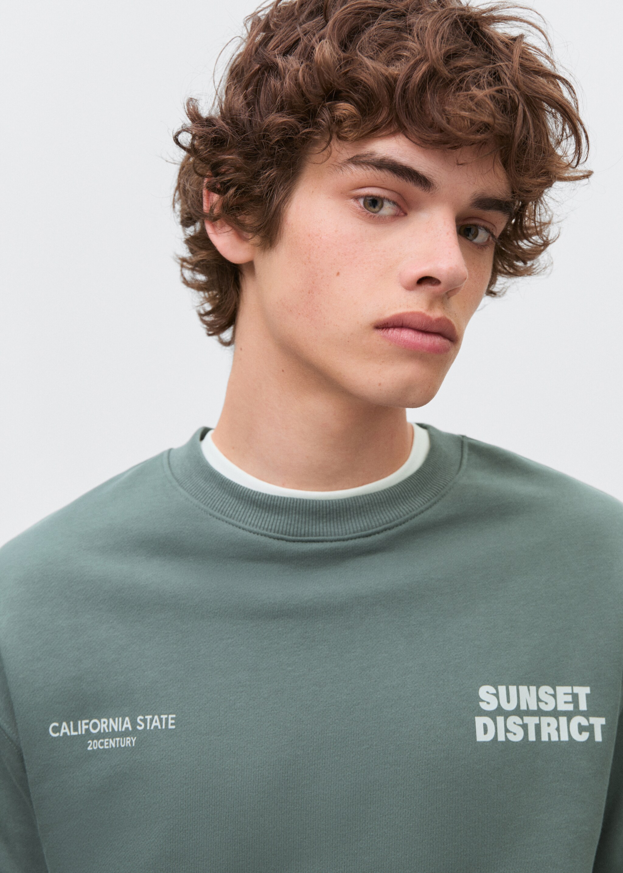 Baumwoll-Sweatshirt mit kombiniertem Printmuster - Detail des Artikels 1