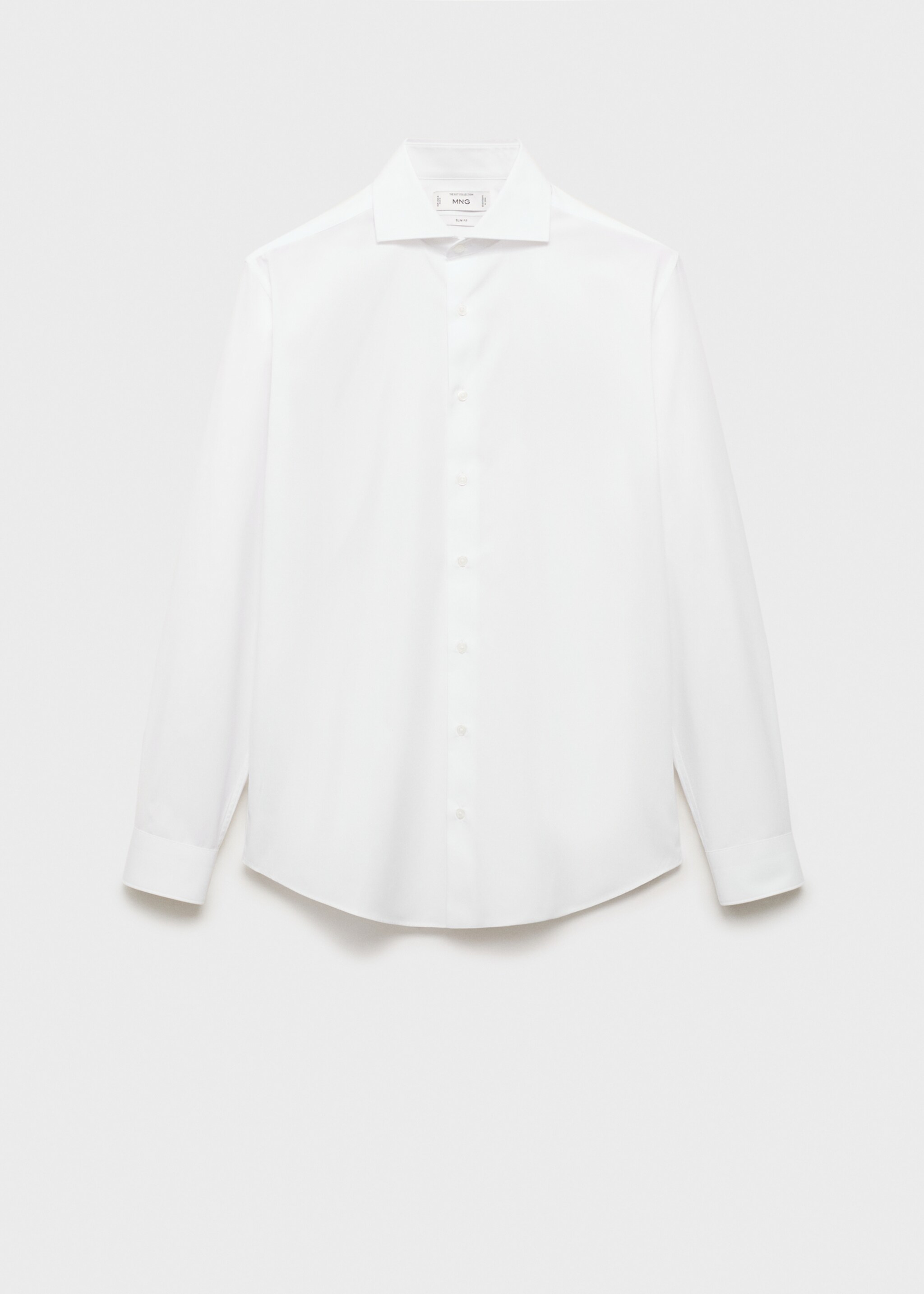 Camisa de fato de algodão e popelina slim fit - Artigo sem modelo