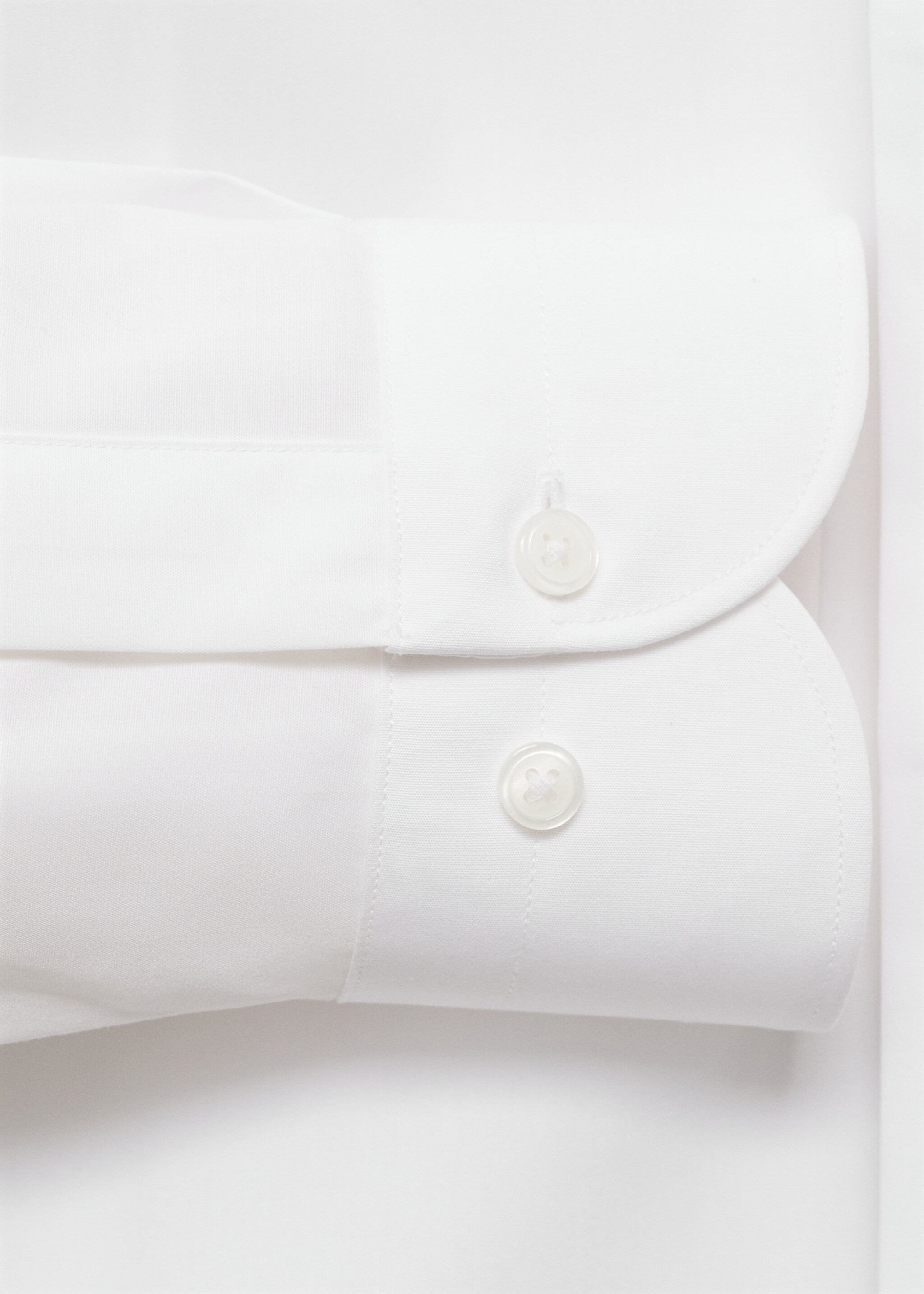 Camisa de fato de algodão e popelina slim fit - Pormenor do artigo 0