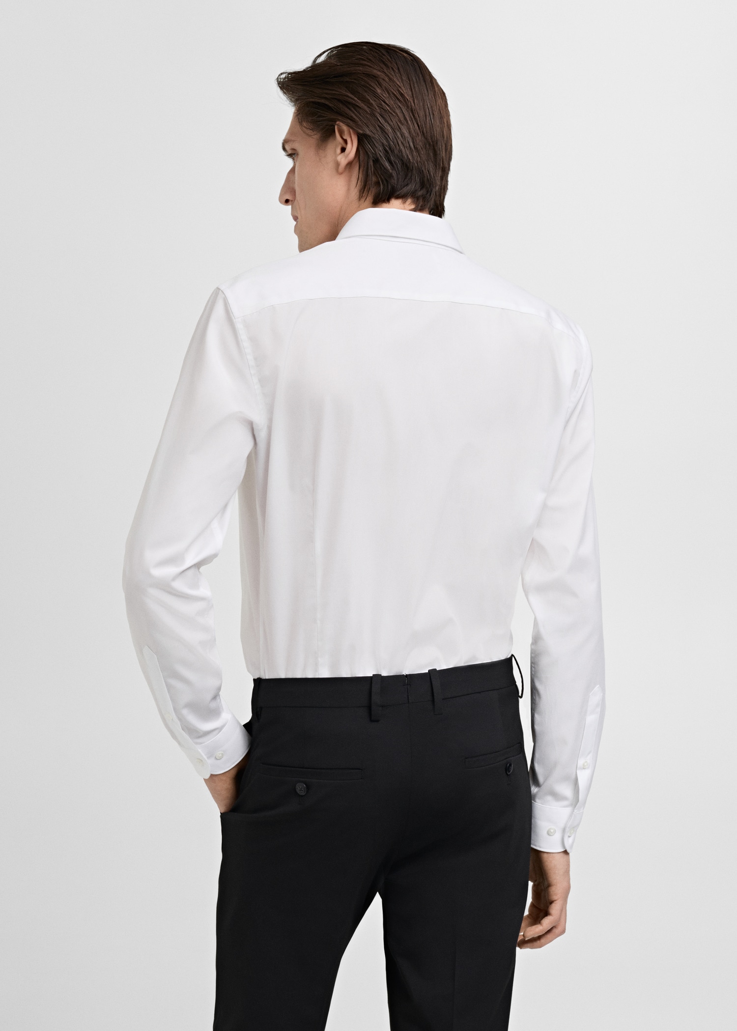 Chemise costume slim-fit popeline coton - Verso de l’article