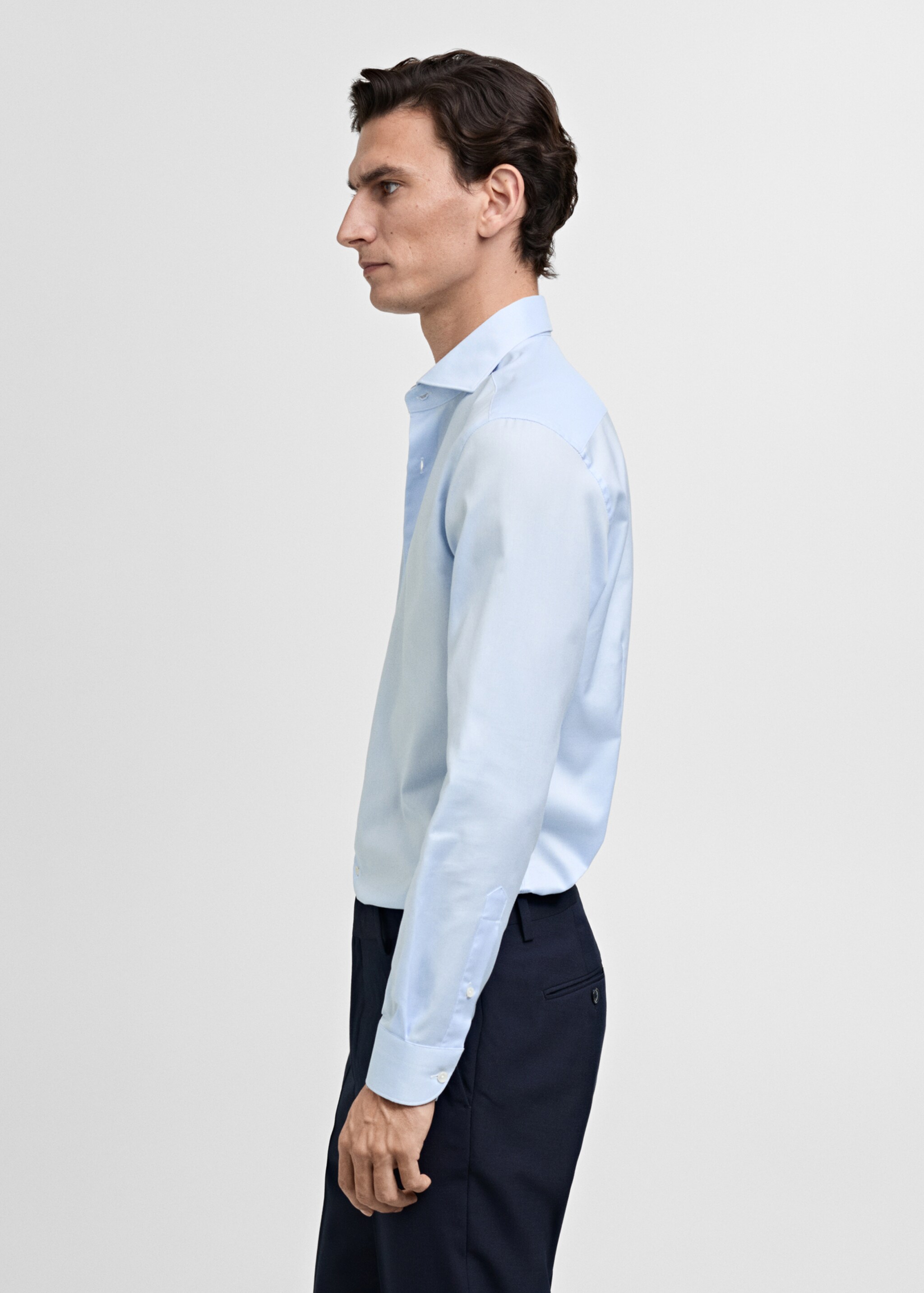 Slim-fit cotton poplin suit shirt - Details of the article 6