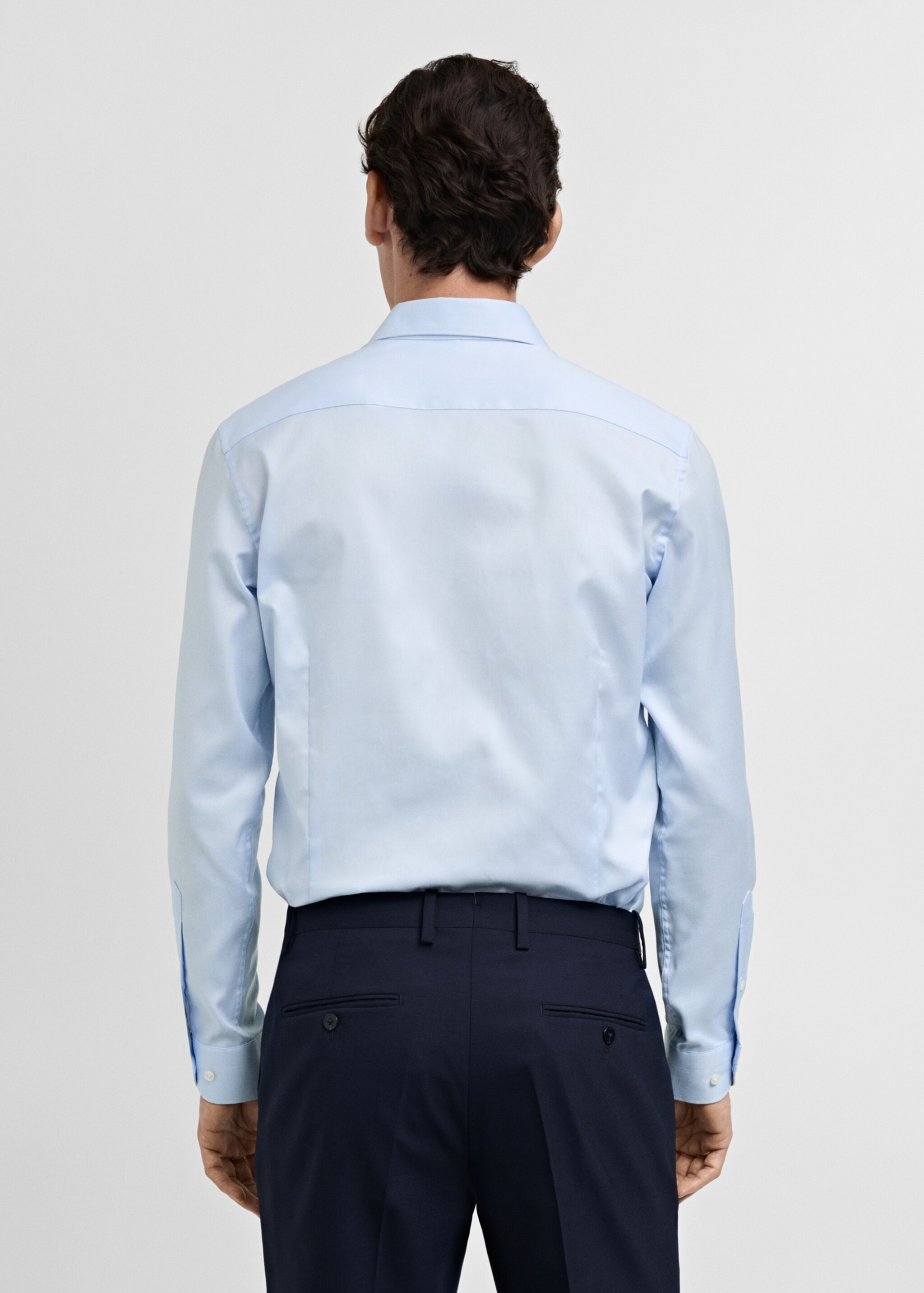 Slim-fit cotton poplin suit shirt - Reverse of the article