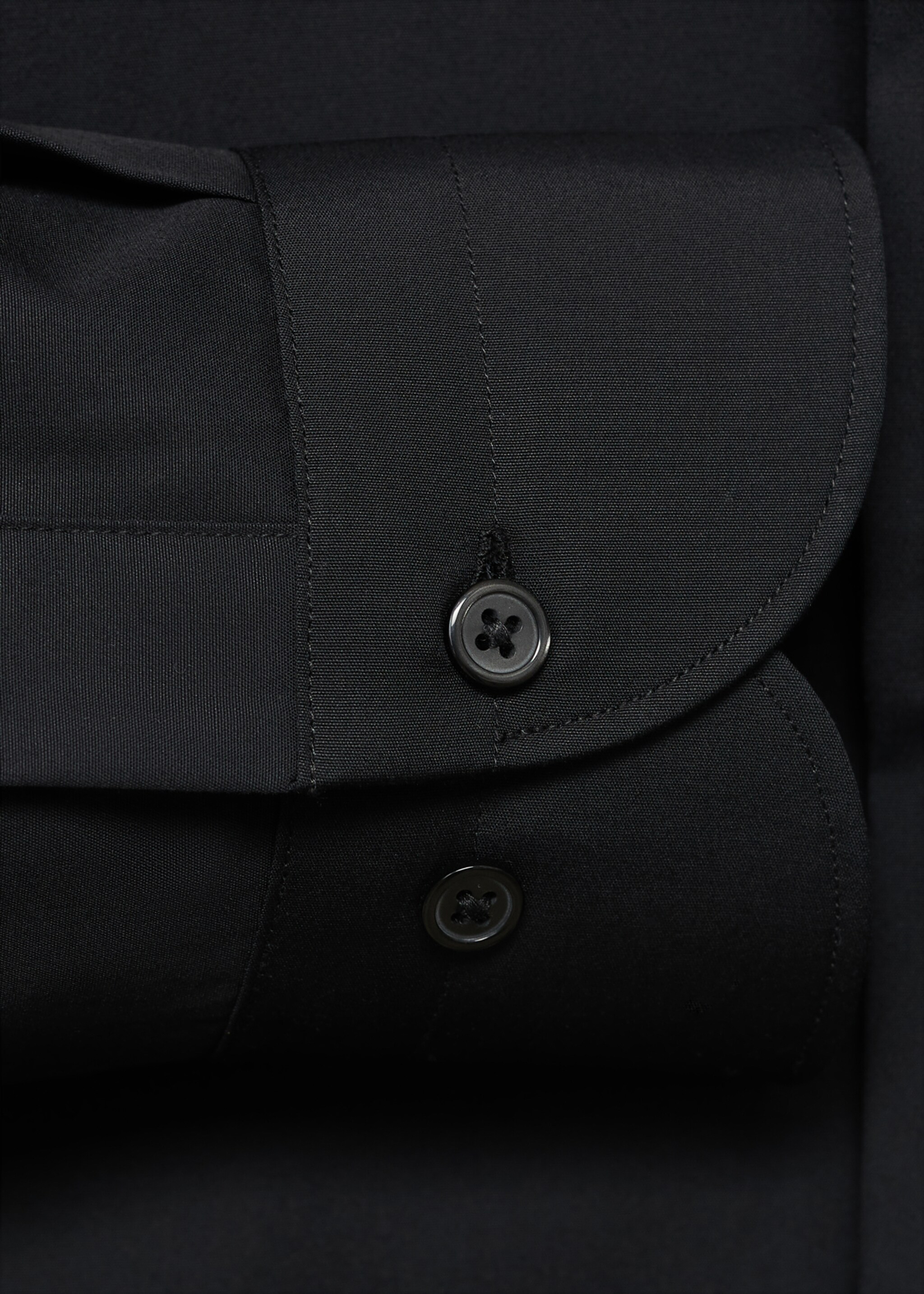 Slim-fit cotton poplin suit shirt - Details of the article 0