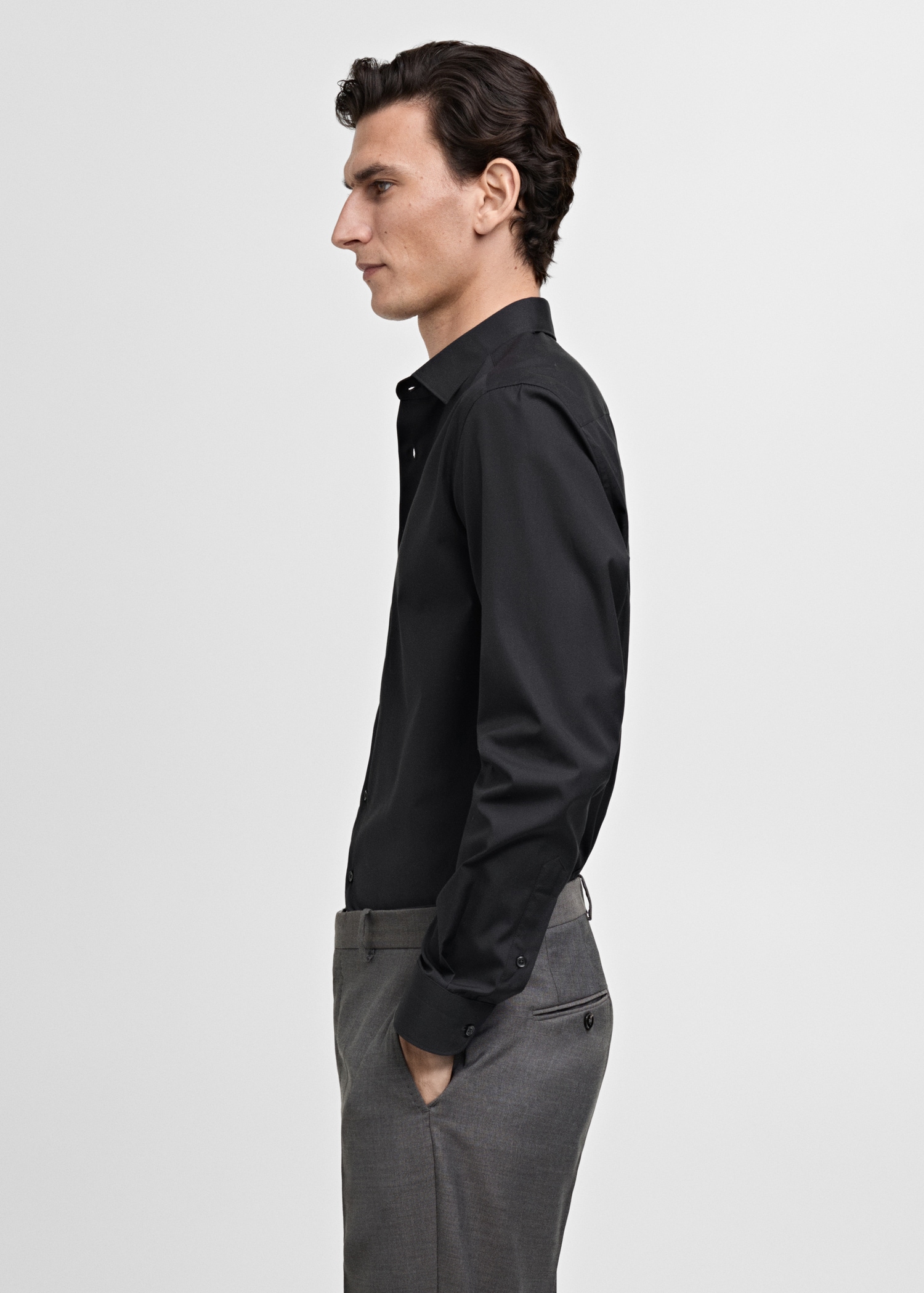Chemise costume slim-fit popeline coton - Détail de l'article 1