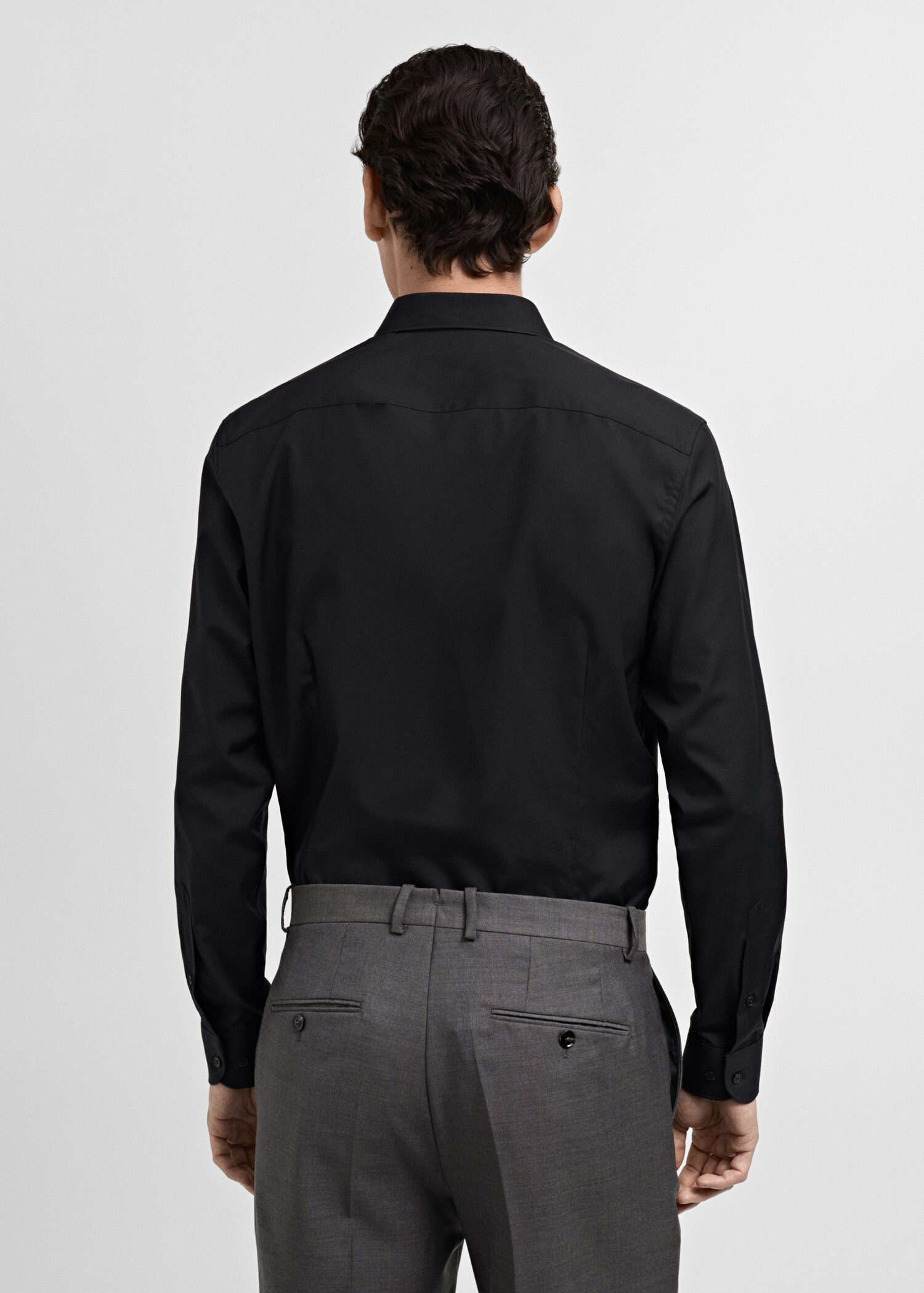 Chemise costume slim-fit popeline coton - Verso de l’article