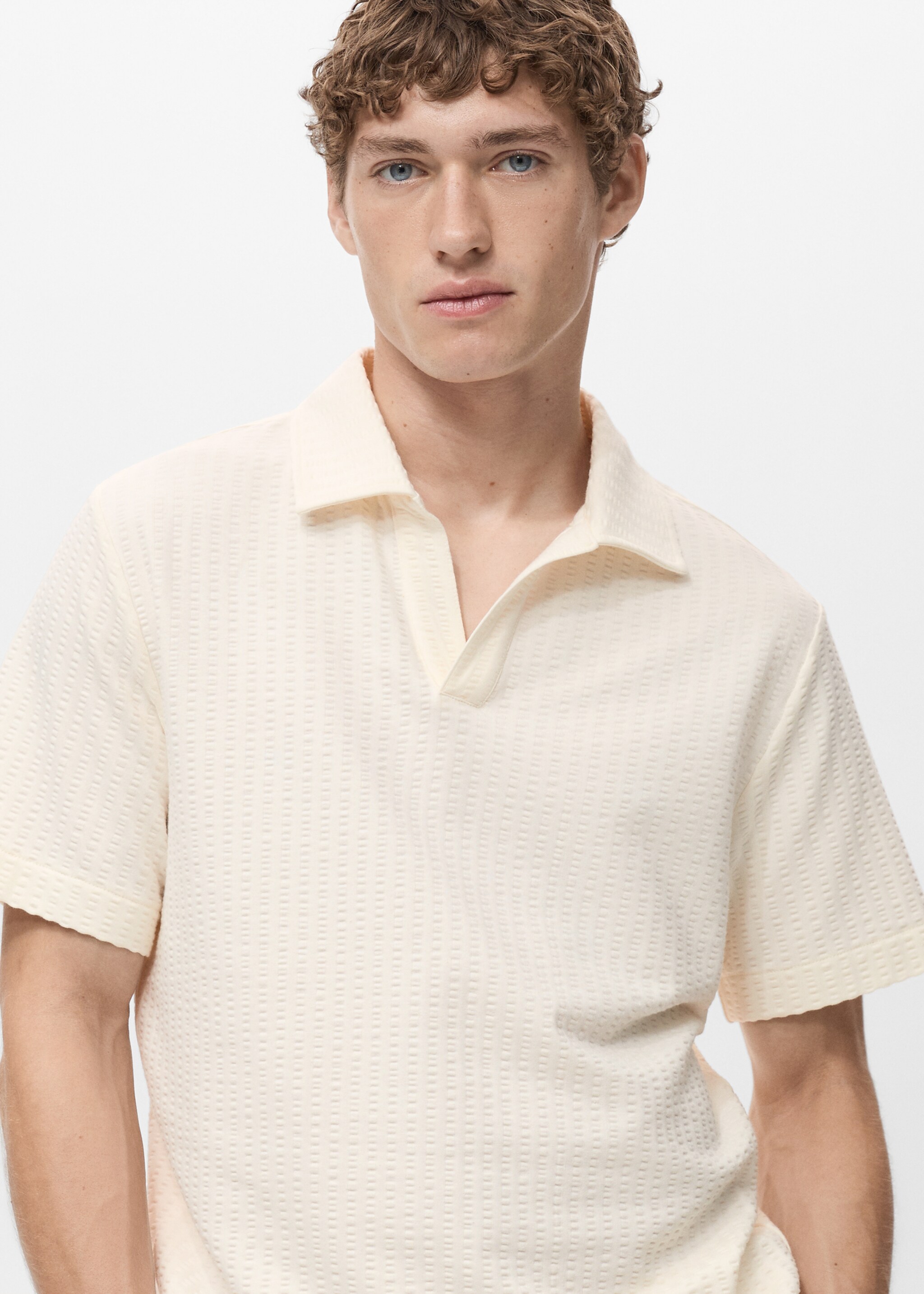 Polo coton seersucker - Détail de l'article 1