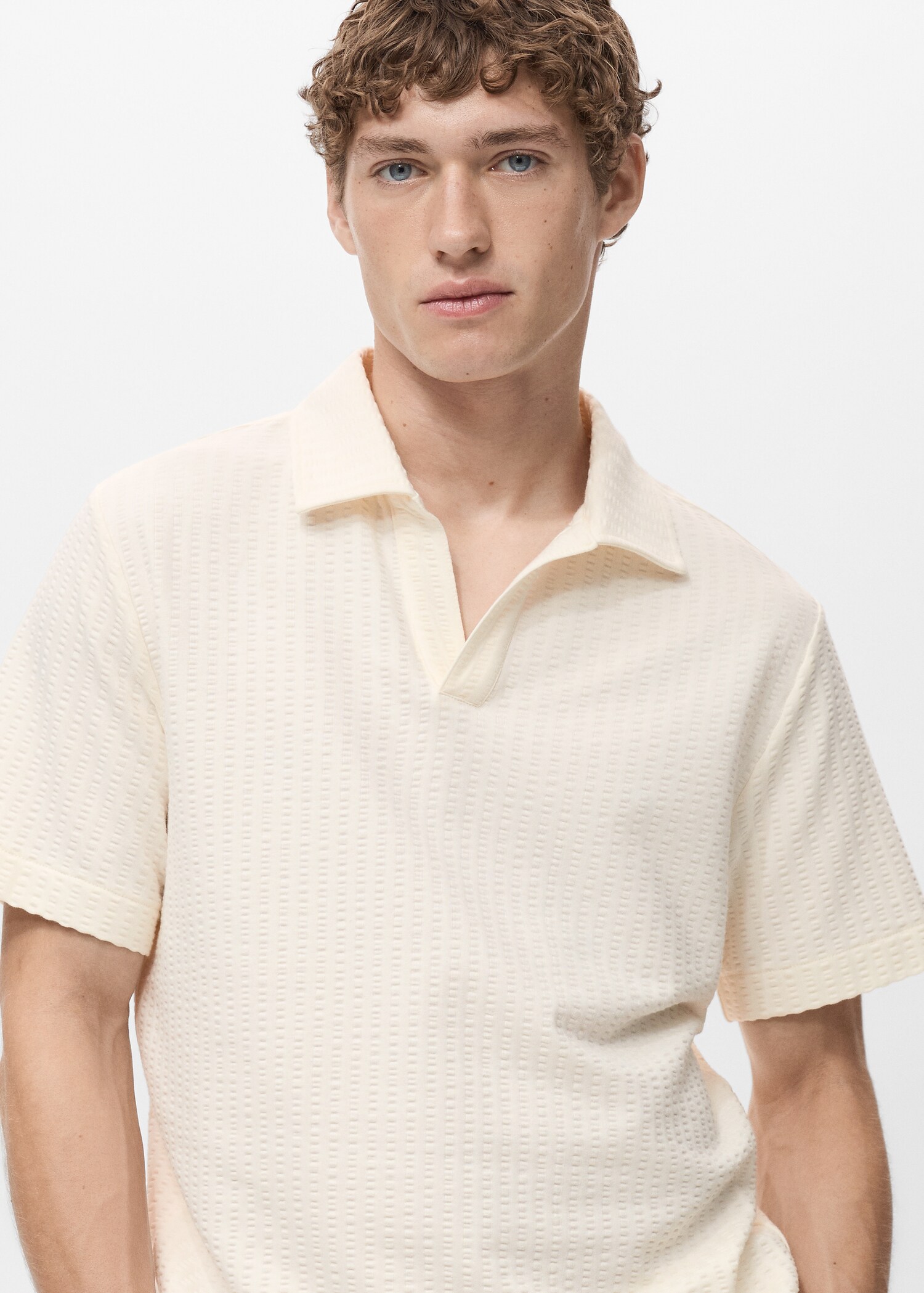 Poloshirt aus Seersucker-Baumwolle - Detail des Artikels 1