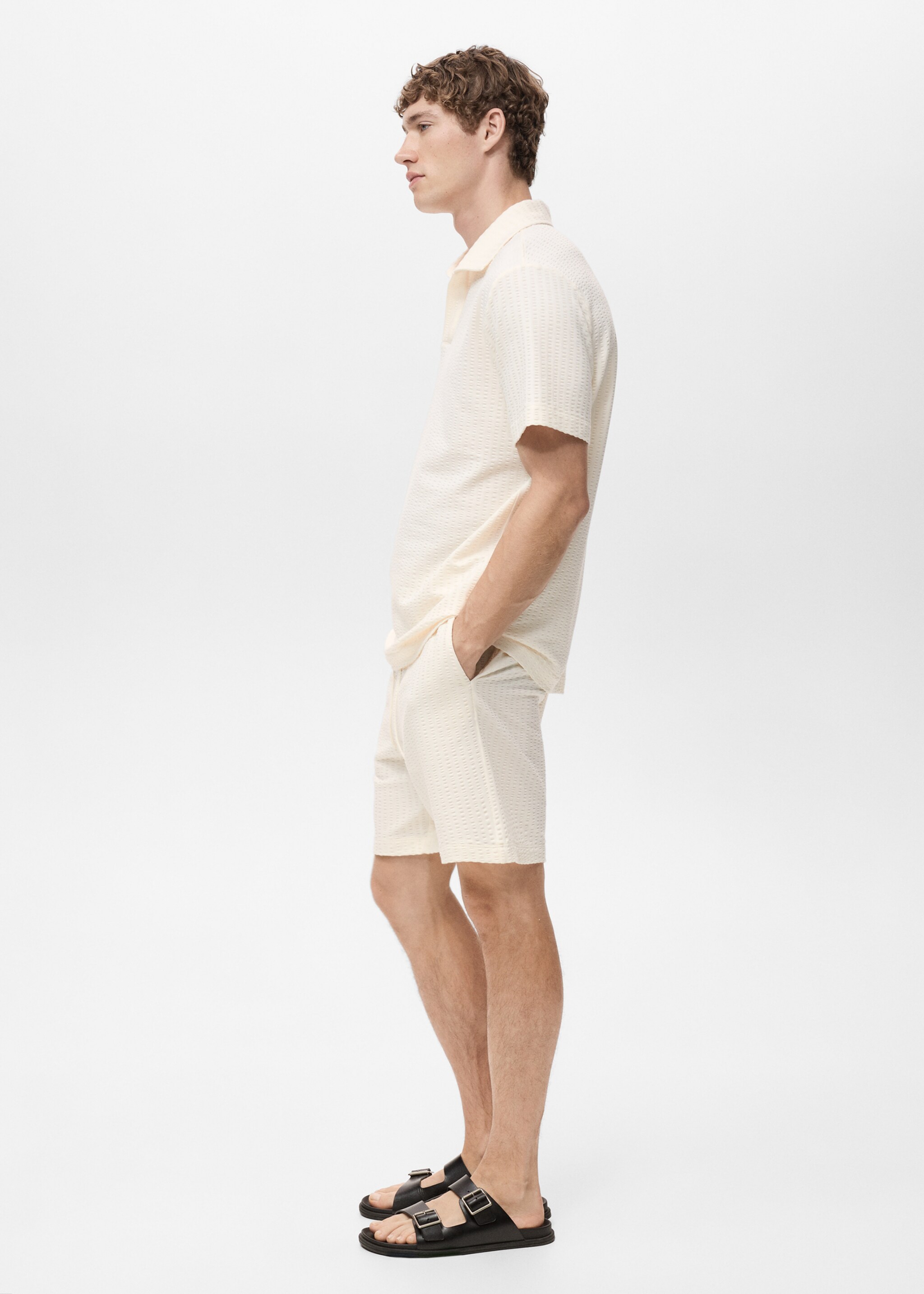 Poloshirt aus Seersucker-Baumwolle - Detail des Artikels 2