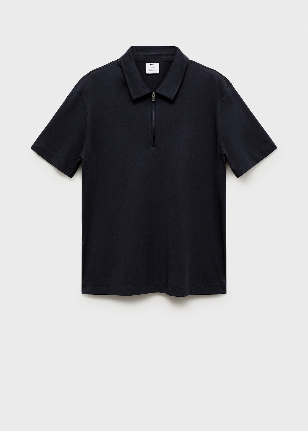 Zip neck polo shirt - Men | MANGO USA