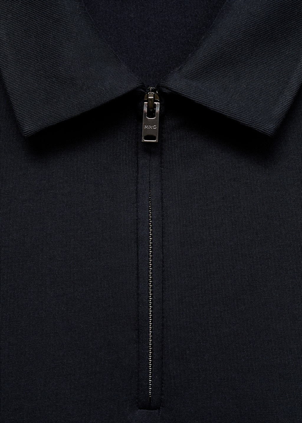 Zip neck polo shirt