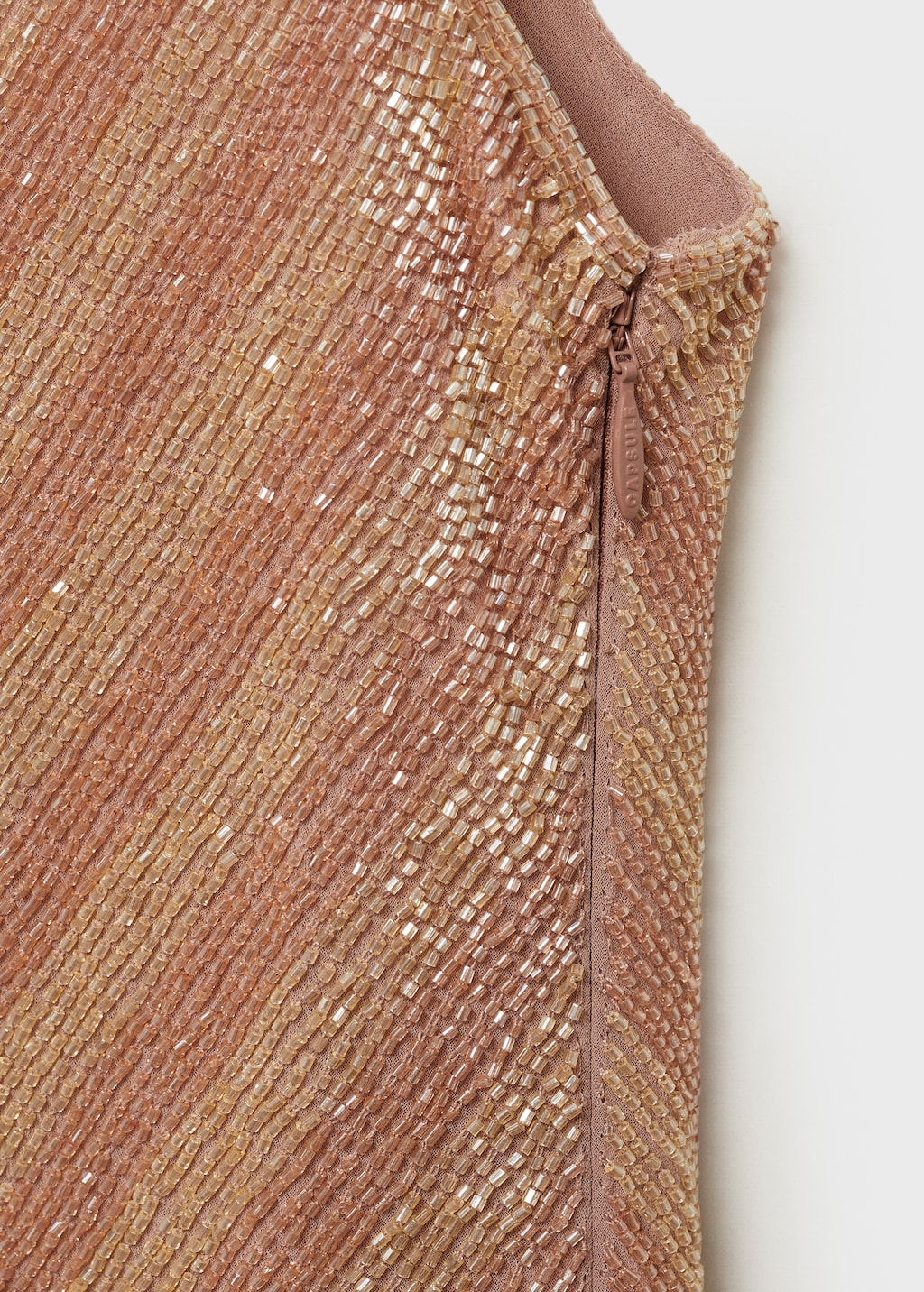 Scoop-back sequin dress