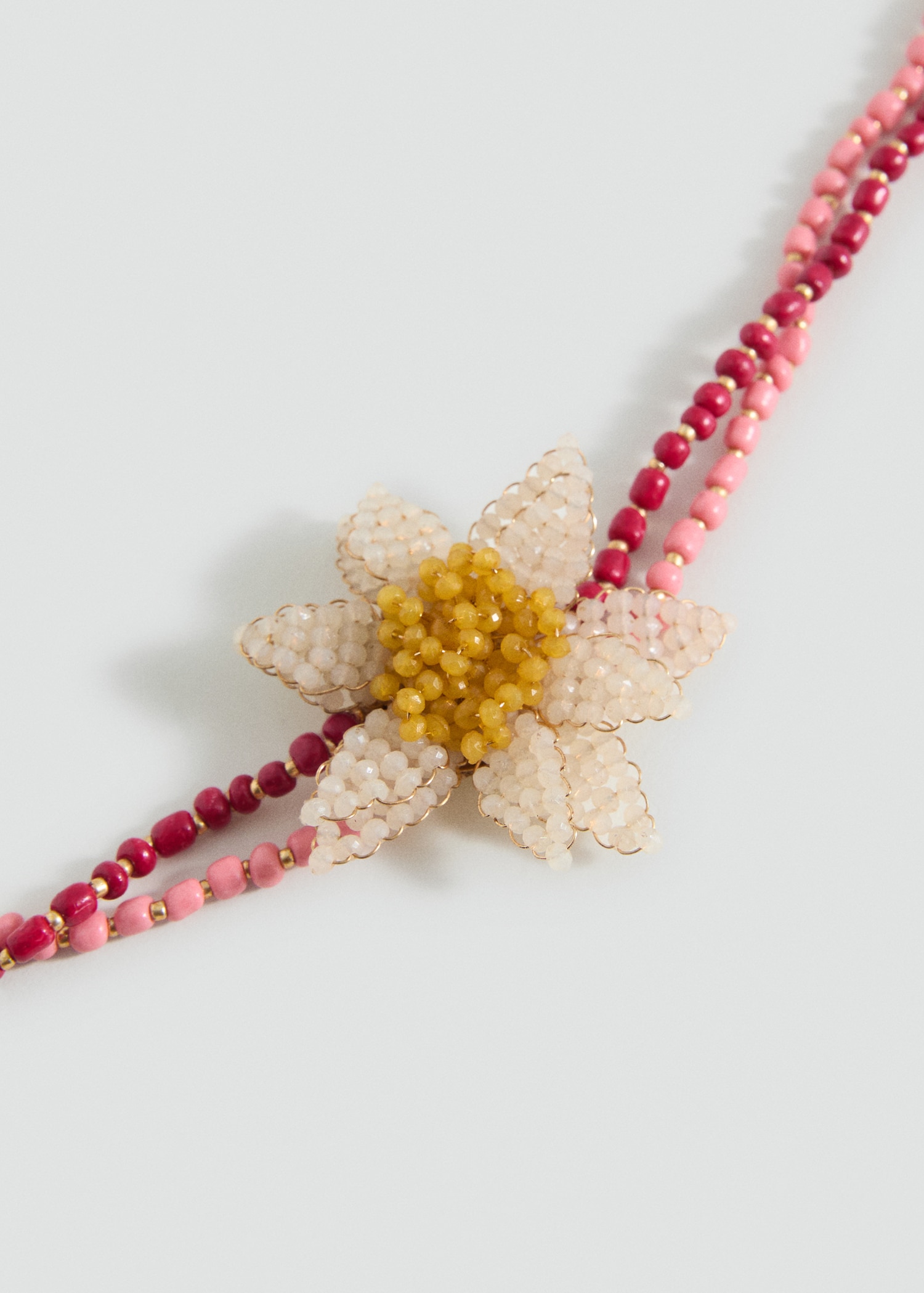 Flower choker necklace - Medium plane