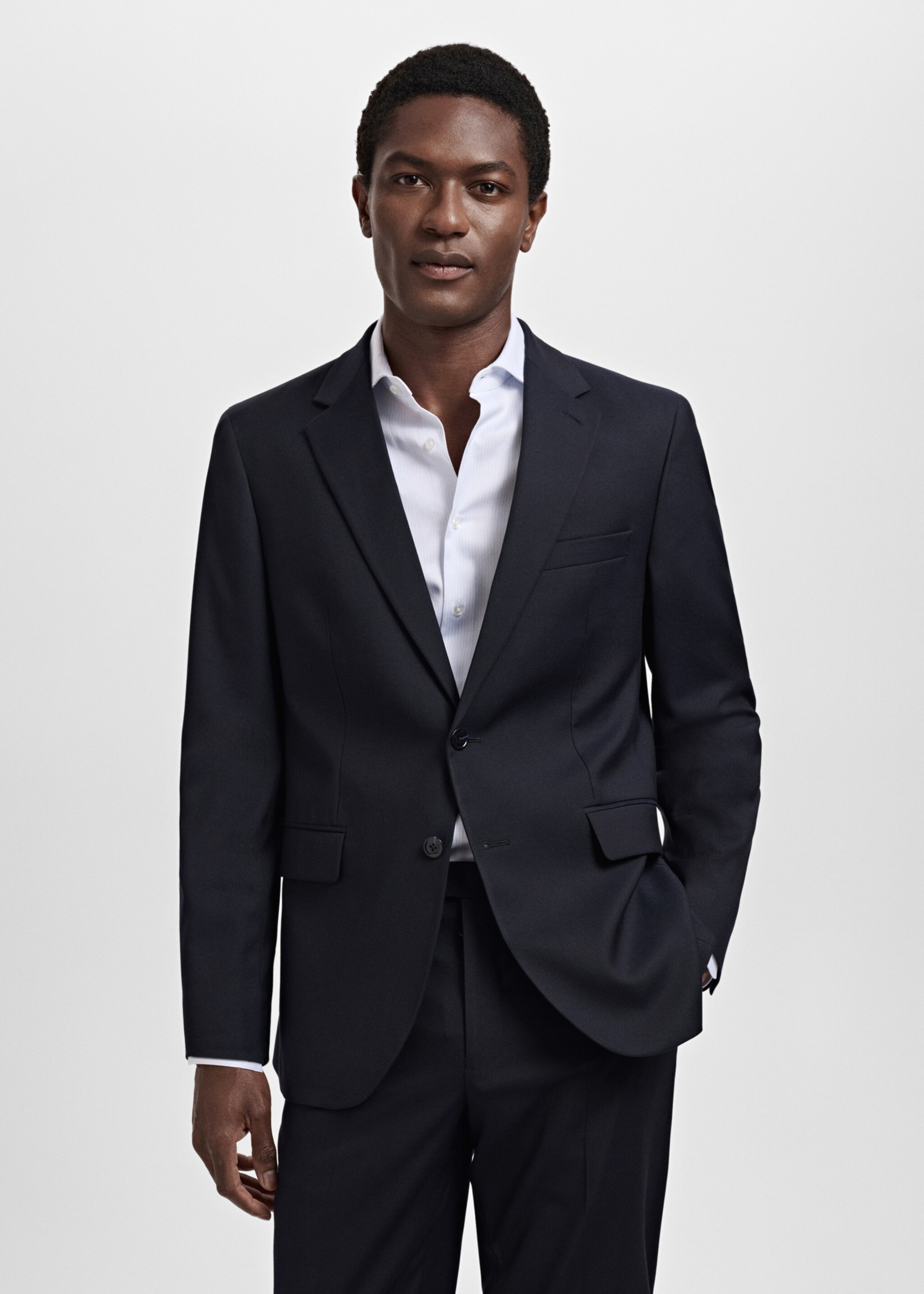 Milan slim-fit suit jacket - Medium plane