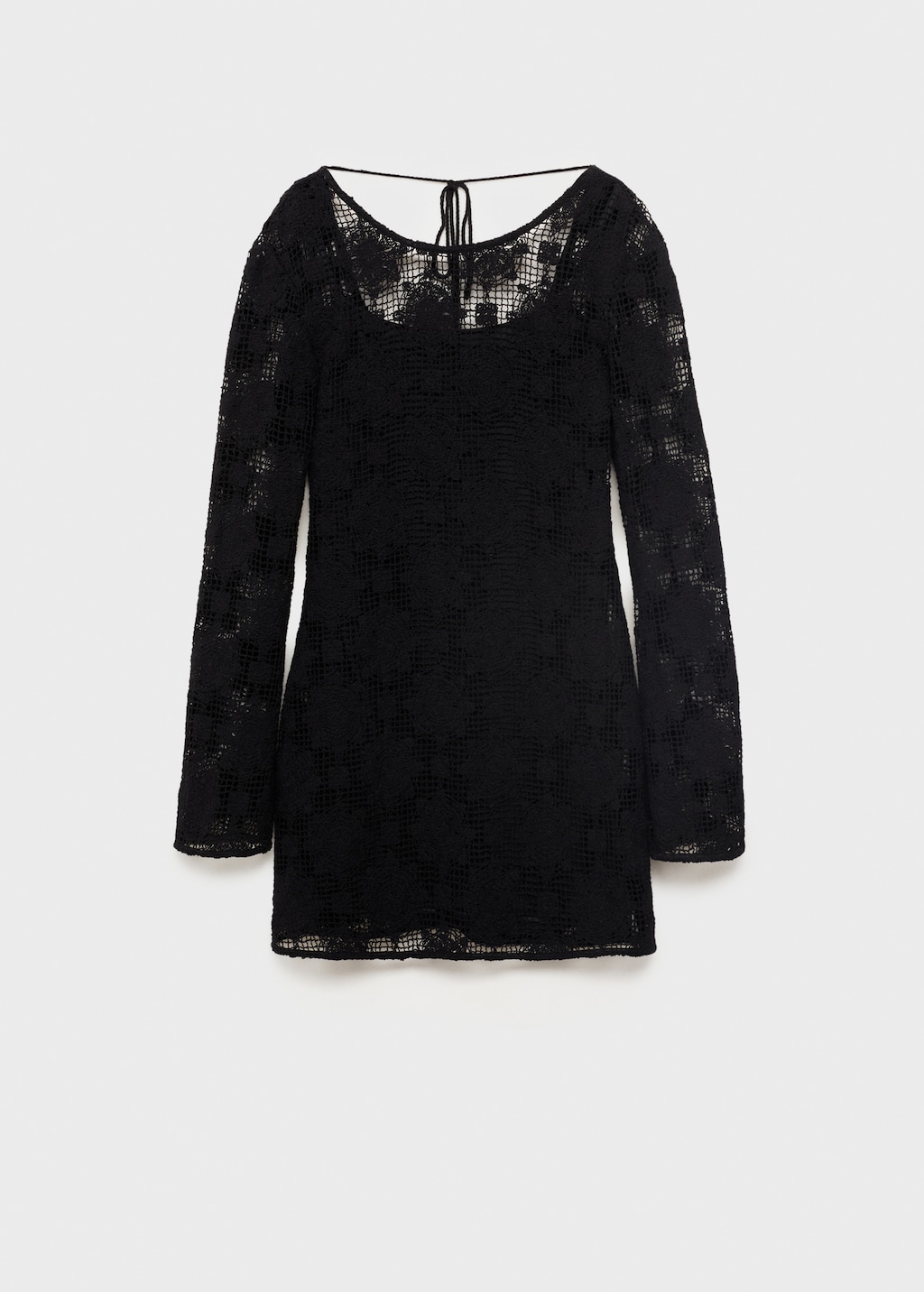 Crochet dress with back neckline