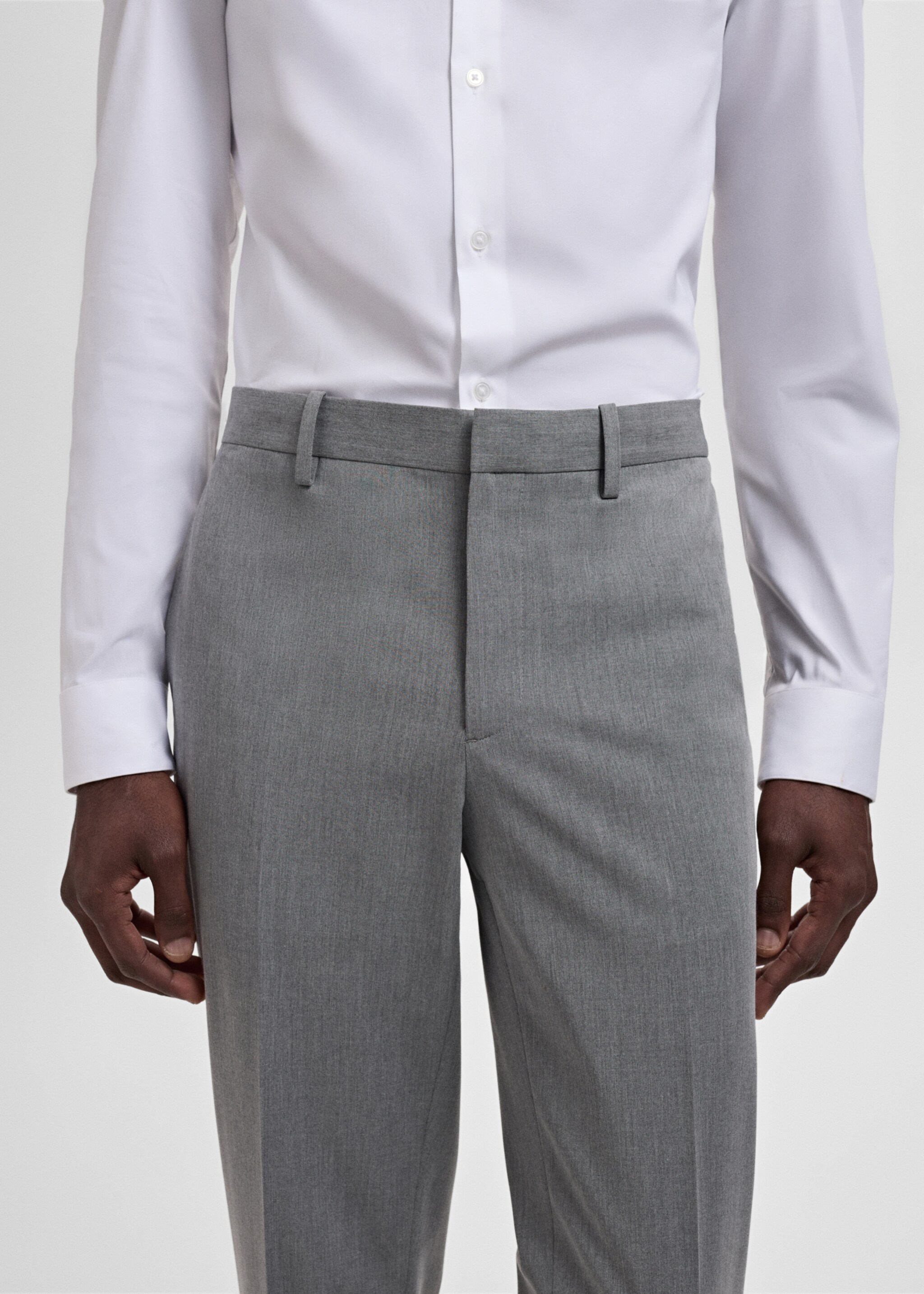 Stretch fabric super slim-fit suit trousers - Details of the article 1