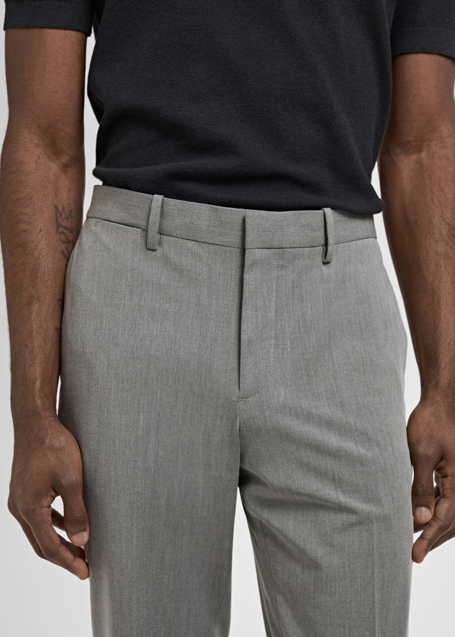 Super Slim Fit-Anzughose aus Stretchstoff - Detail des Artikels 1