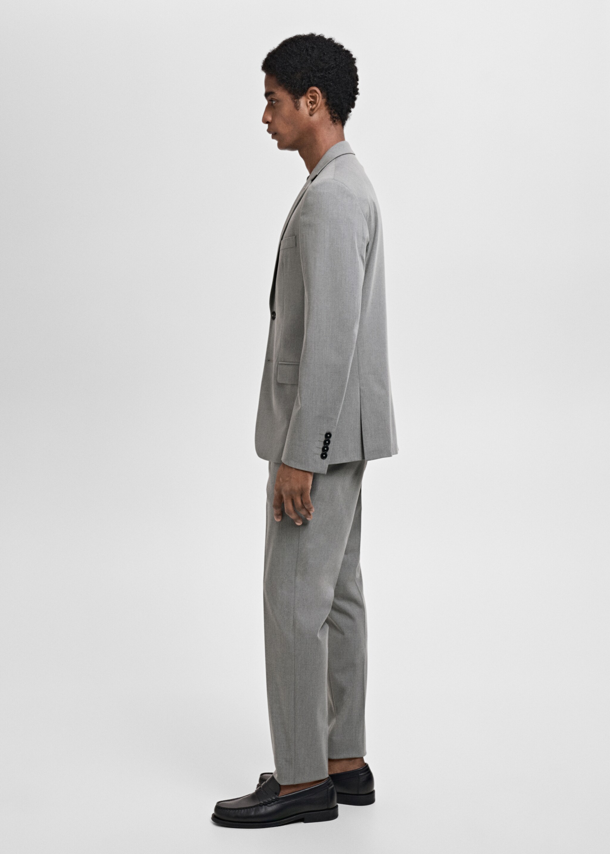 Stretch fabric super slim-fit suit trousers - Details of the article 6