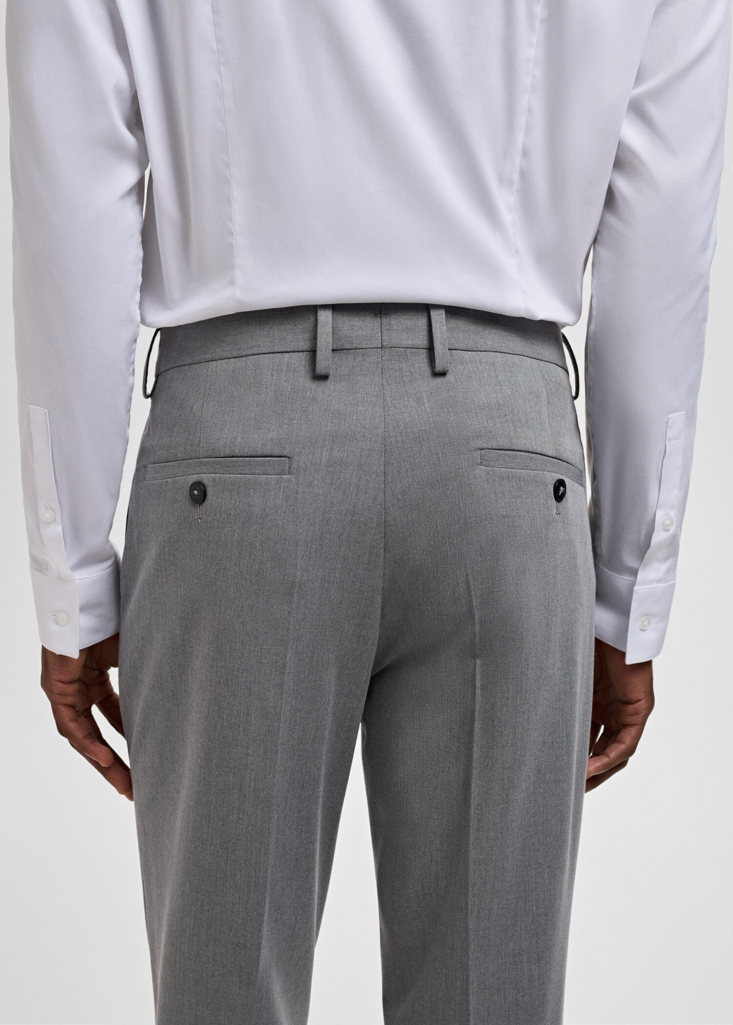 Super Slim Fit-Anzughose aus Stretchstoff - Detail des Artikels 6