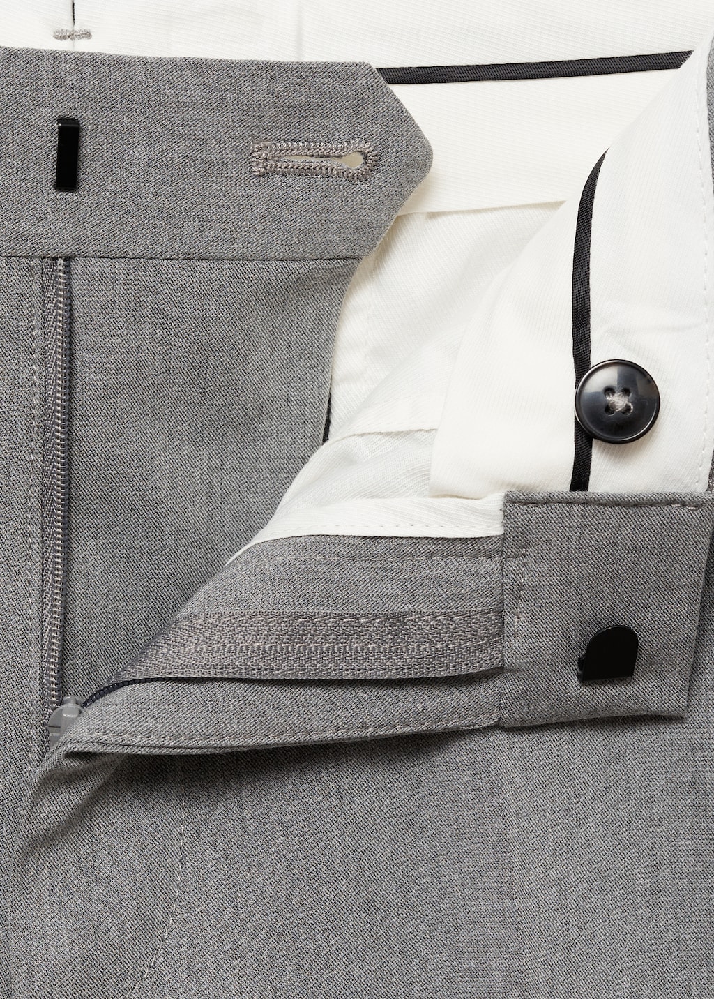 Stretch fabric super slim-fit suit trousers