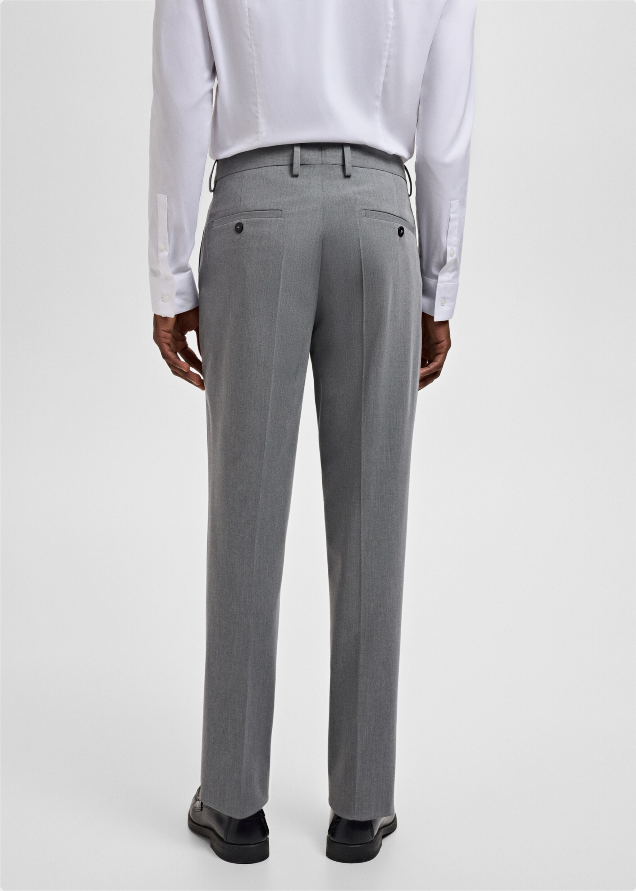 Stretch fabric super slim-fit suit trousers - Reverse of the article