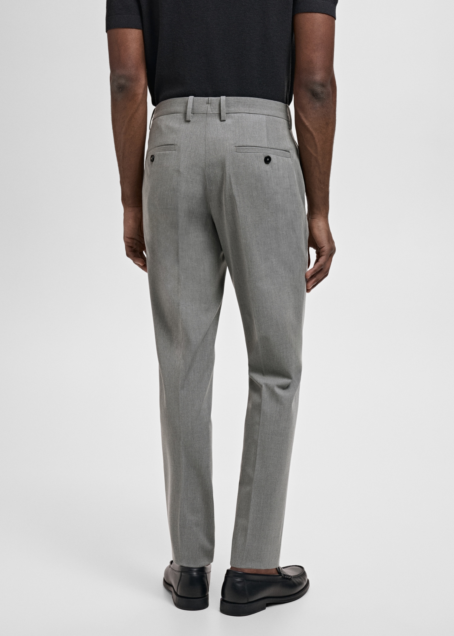 Super Slim Fit-Anzughose aus Stretchstoff - Rückseite des Artikels