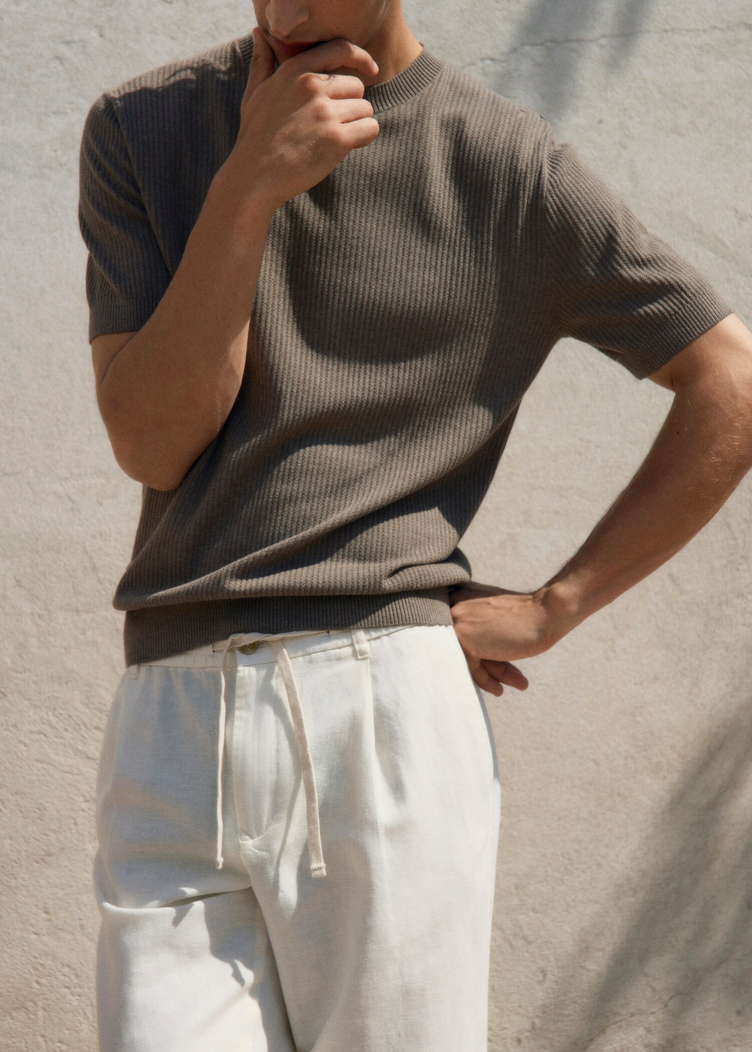 T-shirt maille côtelée - Détail de l'article 5
