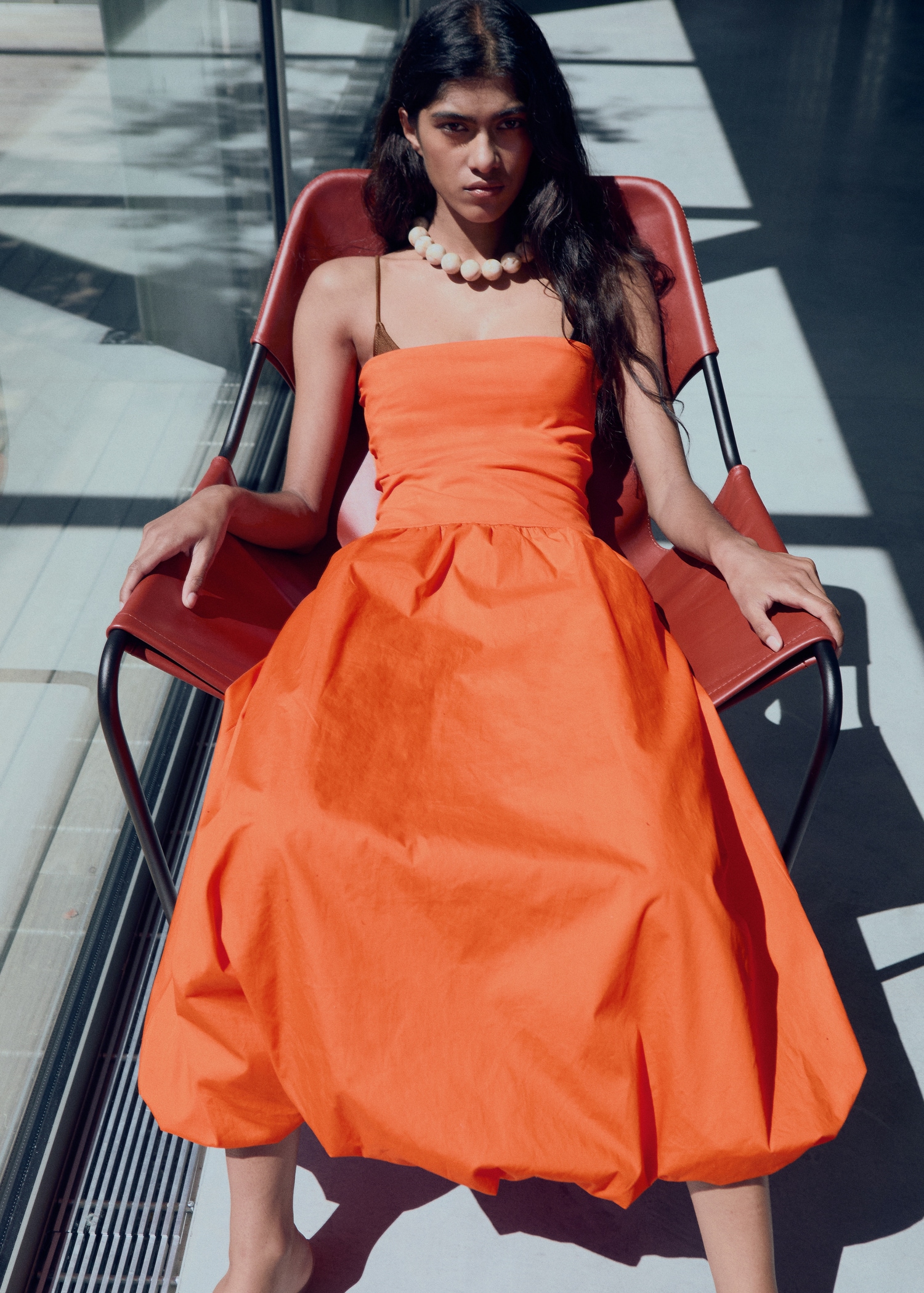 Vestido Globo Vestido Strapless Con Olanes Combined Knitted