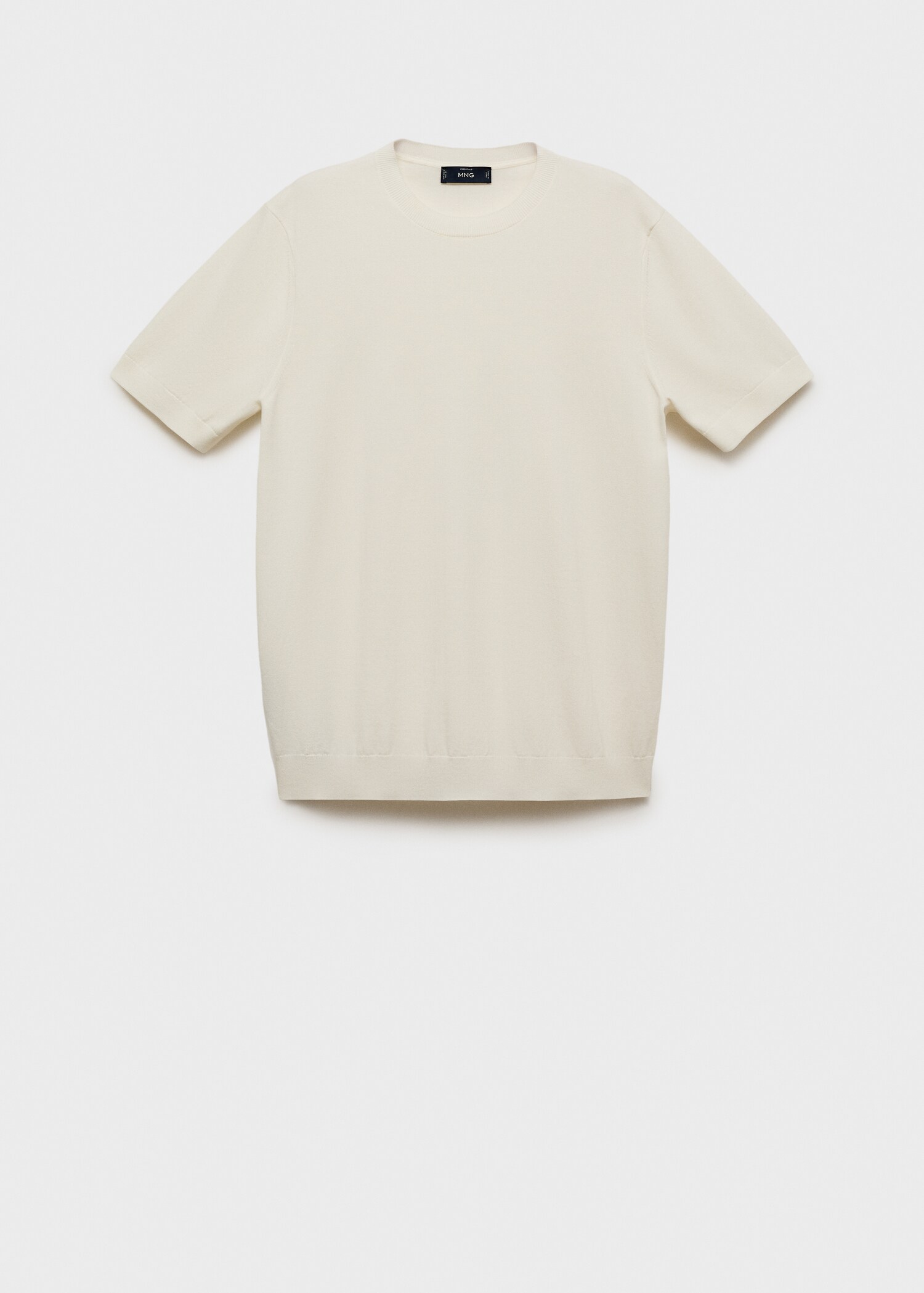 Cotton fine-knit t-shirt - Article without model