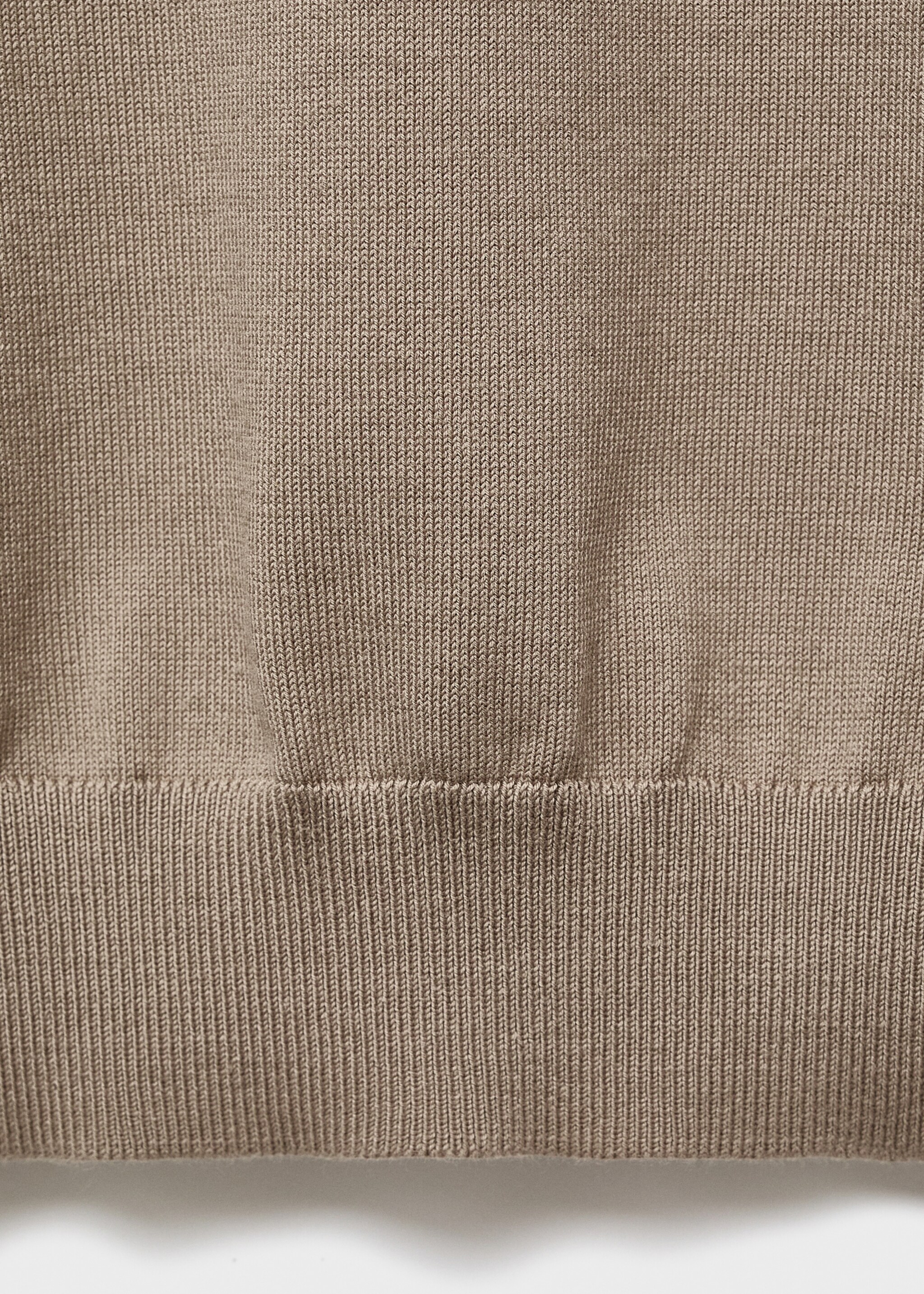 Cotton fine-knit t-shirt - Details of the article 0, Medium Brown. Ref: 17061245-00.