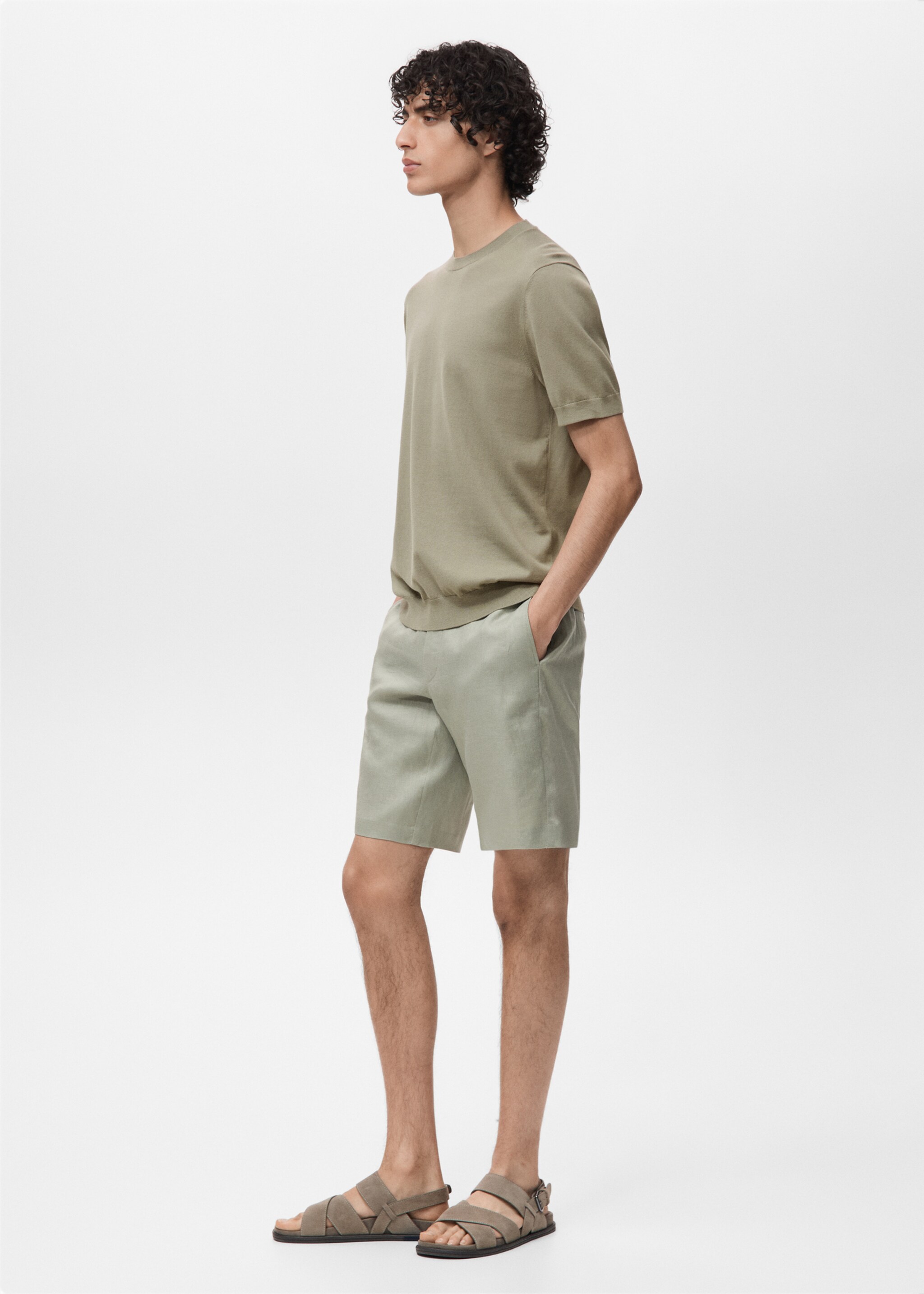 Cotton fine-knit t-shirt - Details of the article 2