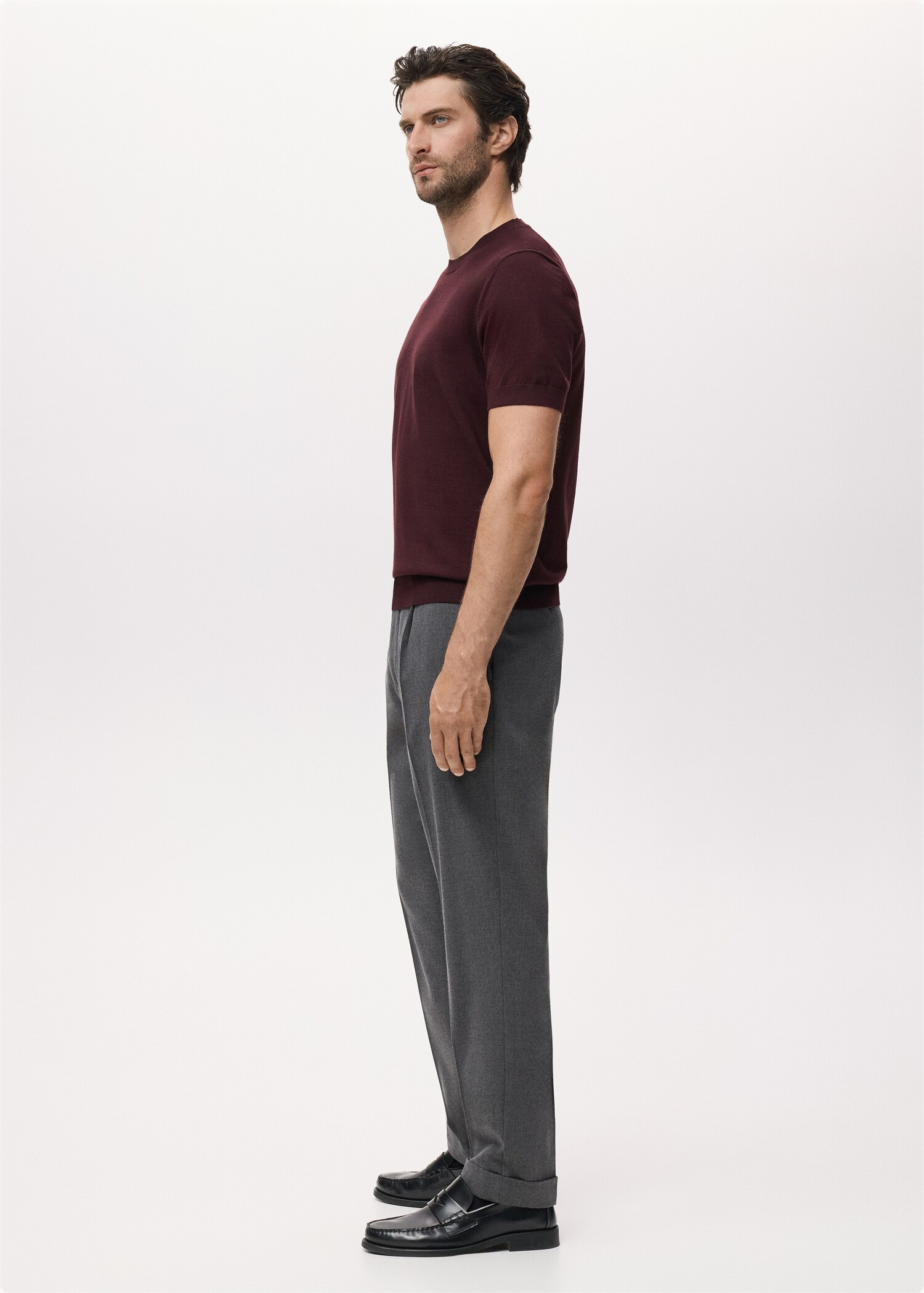 Cotton fine-knit t-shirt - Details of the article 2