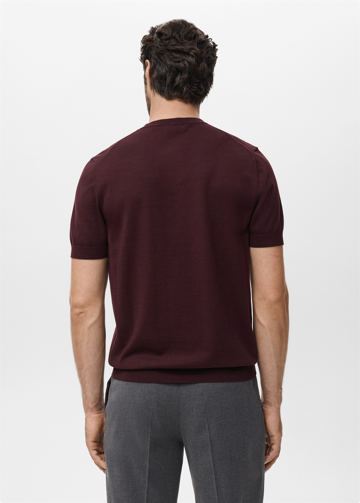 Cotton fine-knit t-shirt - Reverse of the article