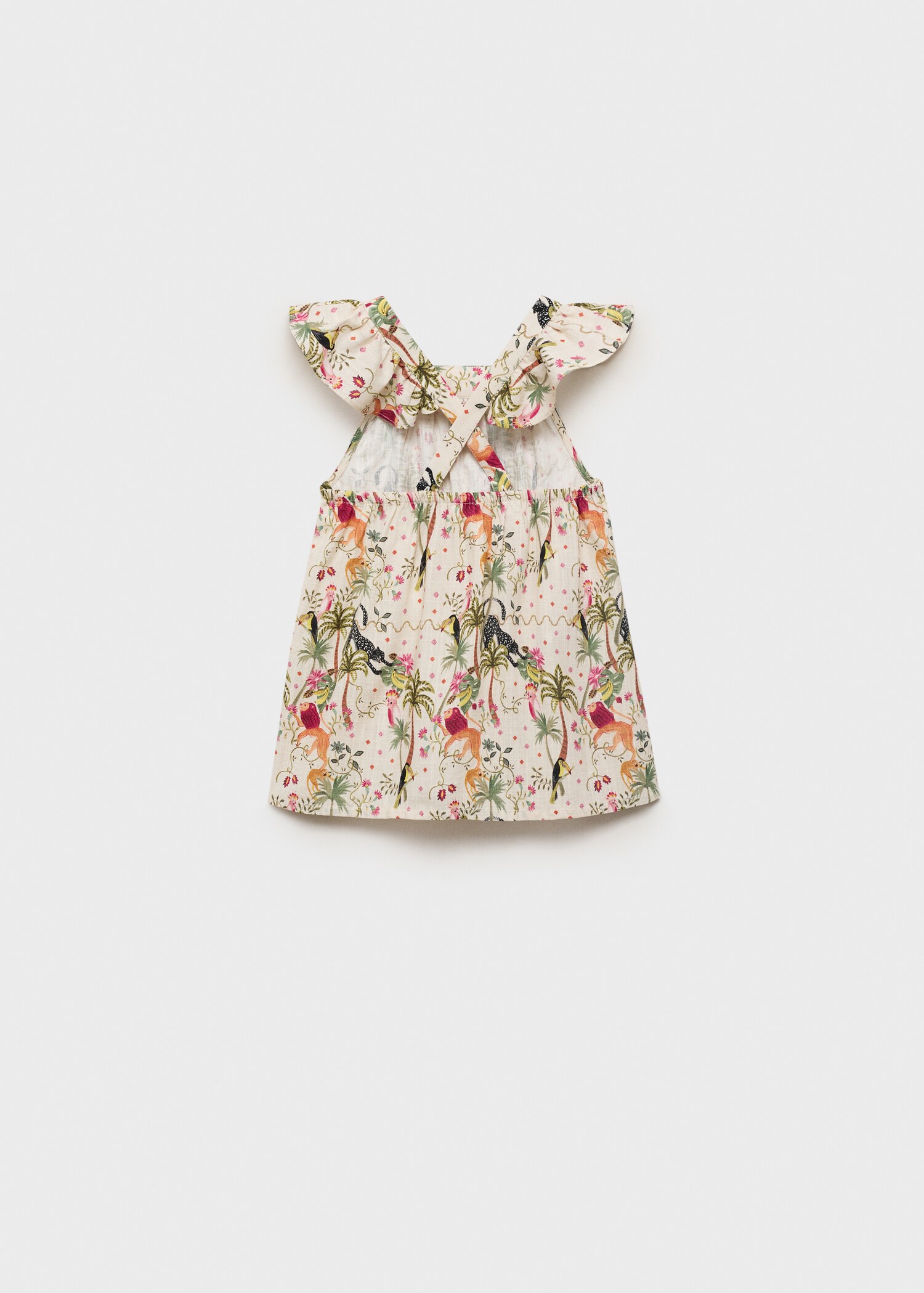 Kleid mit Blumendruck - Rückseite des Artikels