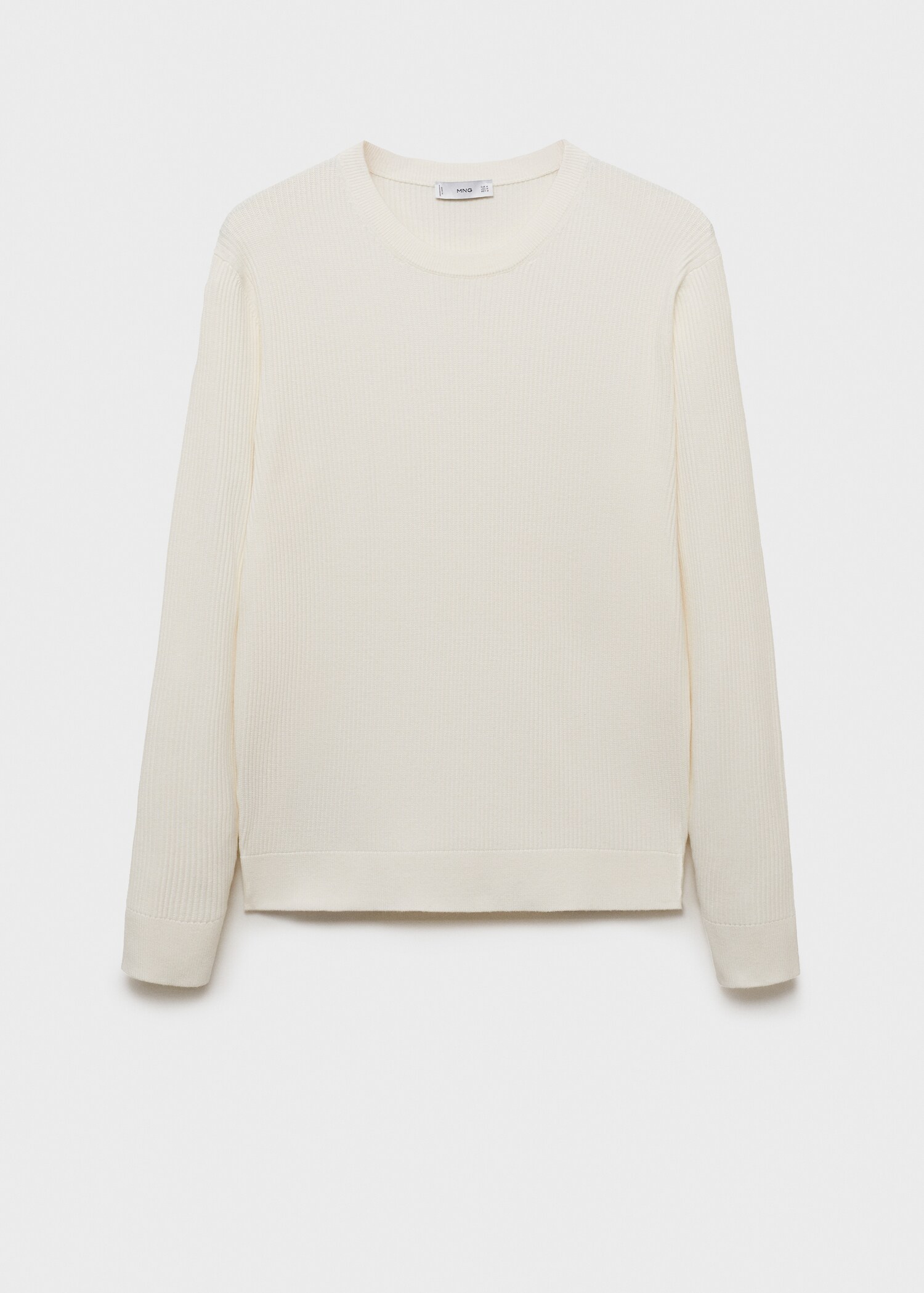 Fine rib-knit cotton sweater - Article without model