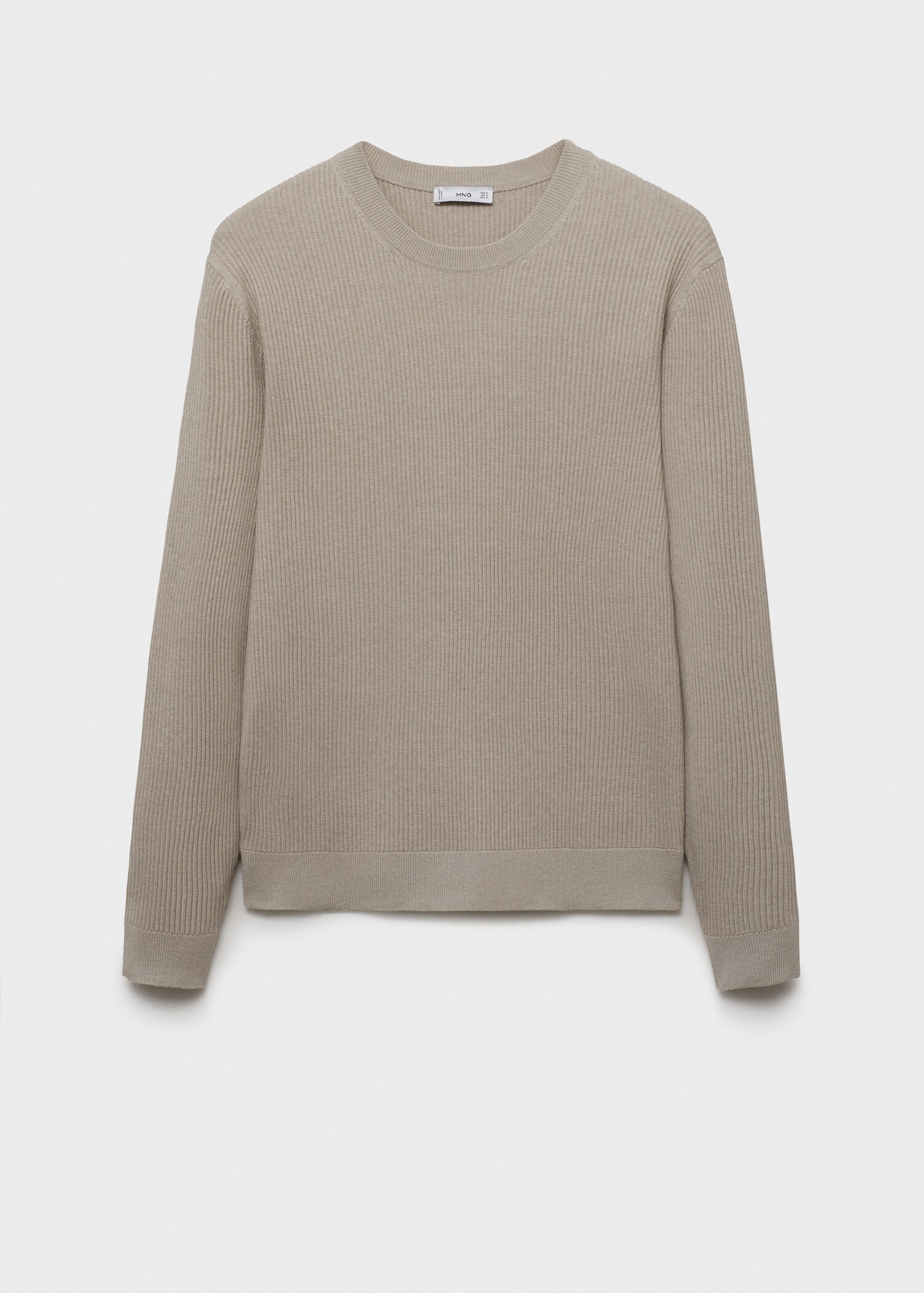 Fine rib-knit cotton sweater - Article without model