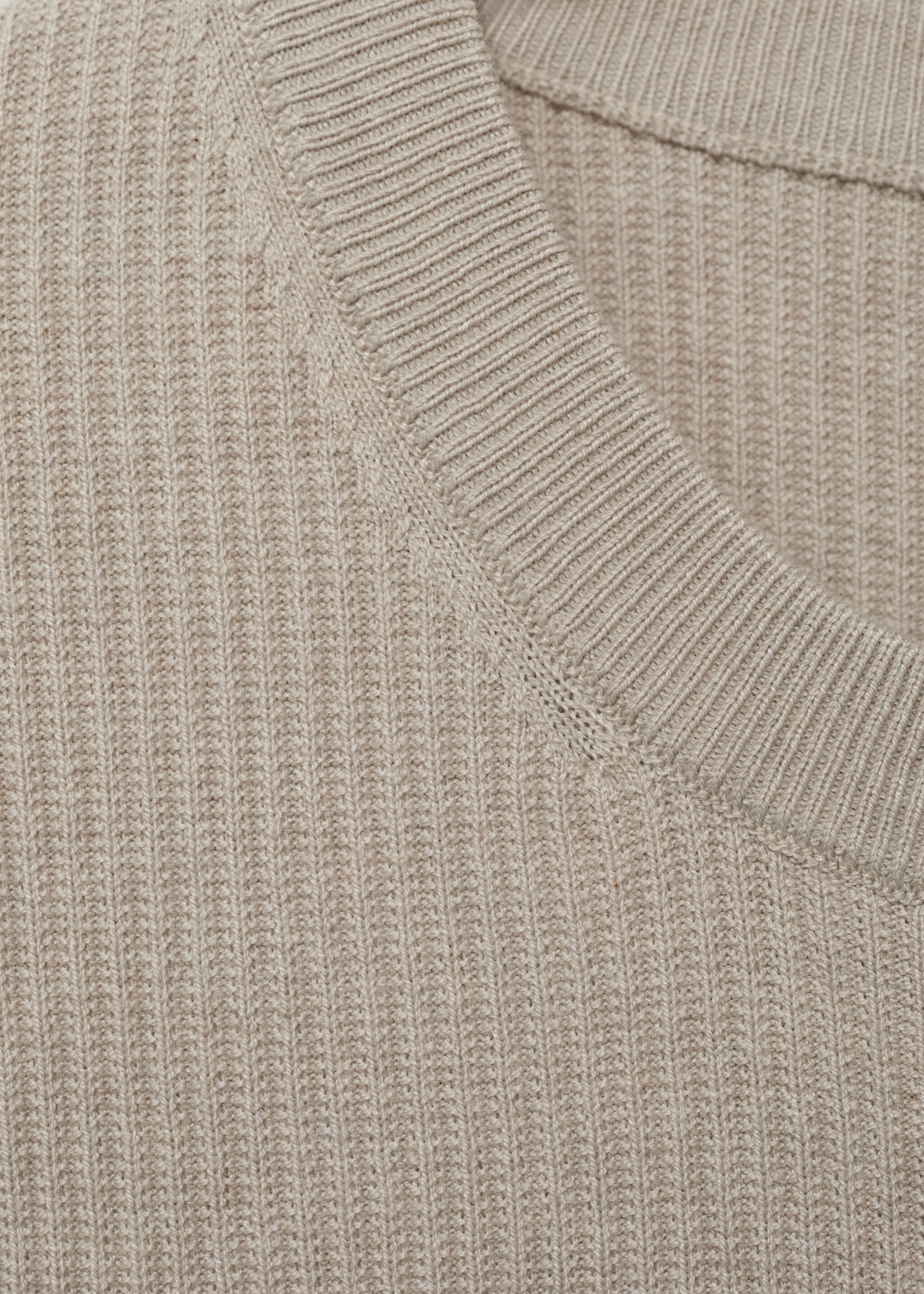 Pull coton maille fine côtelée - Détail de l'article 8
