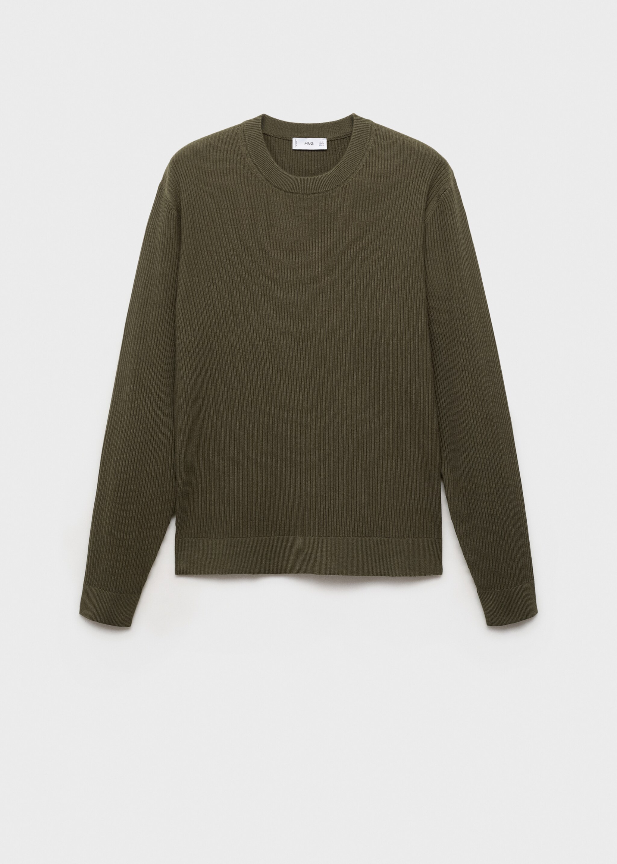 Fine rib-knit cotton sweater - Article without model