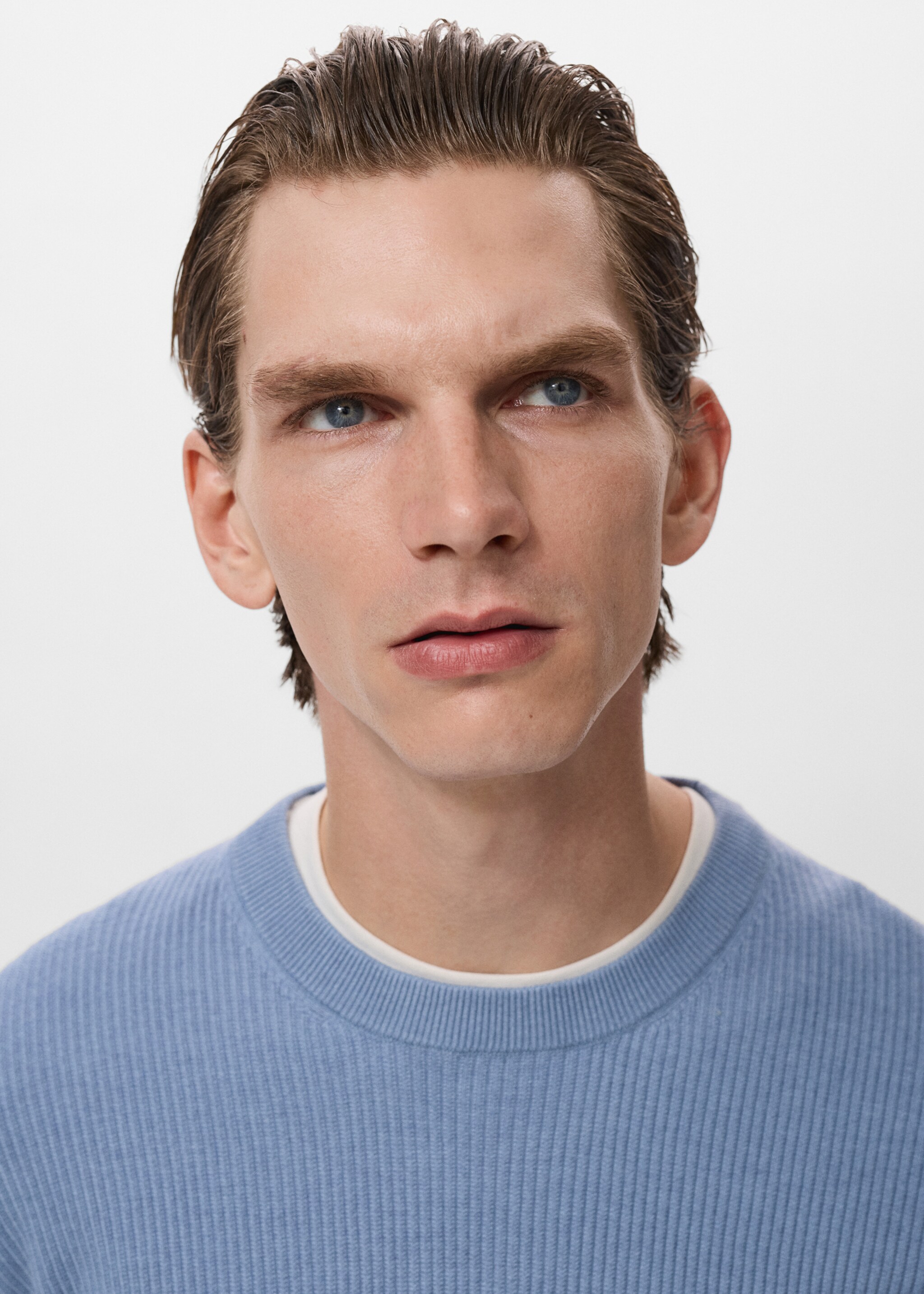 Fine rib-knit cotton sweater - Details of the article 1