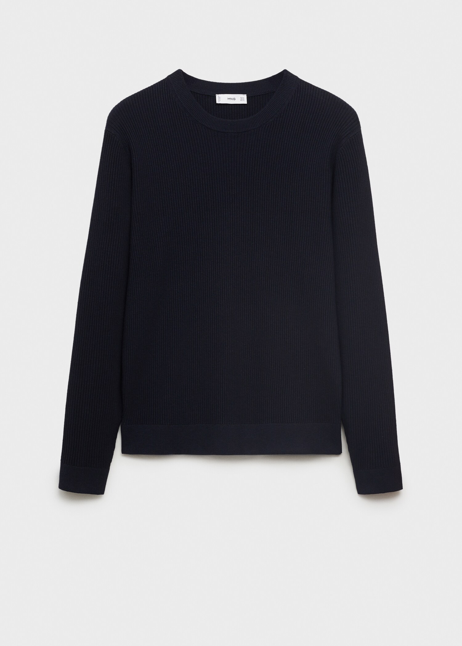 Fine rib-knit cotton sweater - Article without model