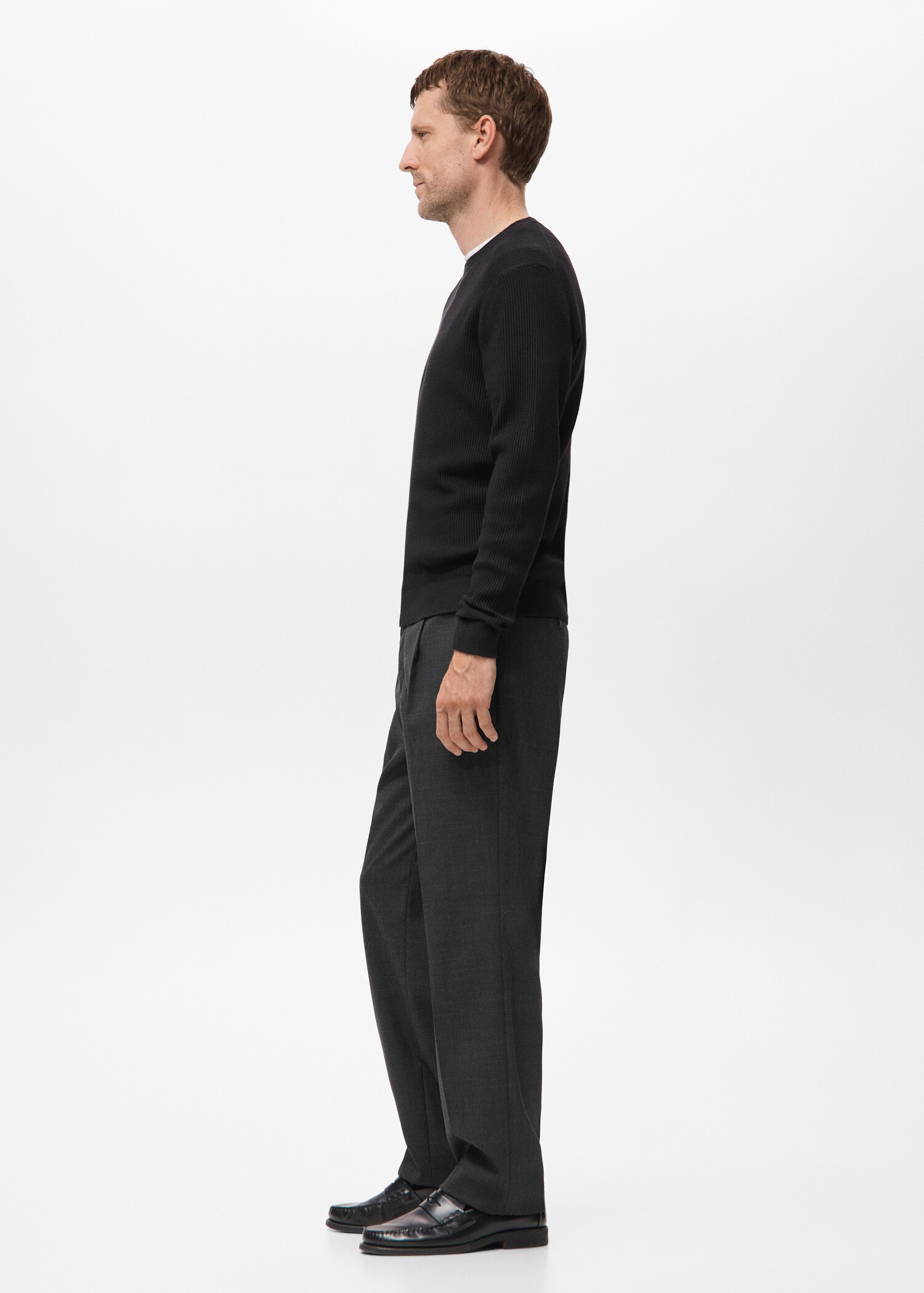 Fine rib-knit cotton sweater - Details of the article 2