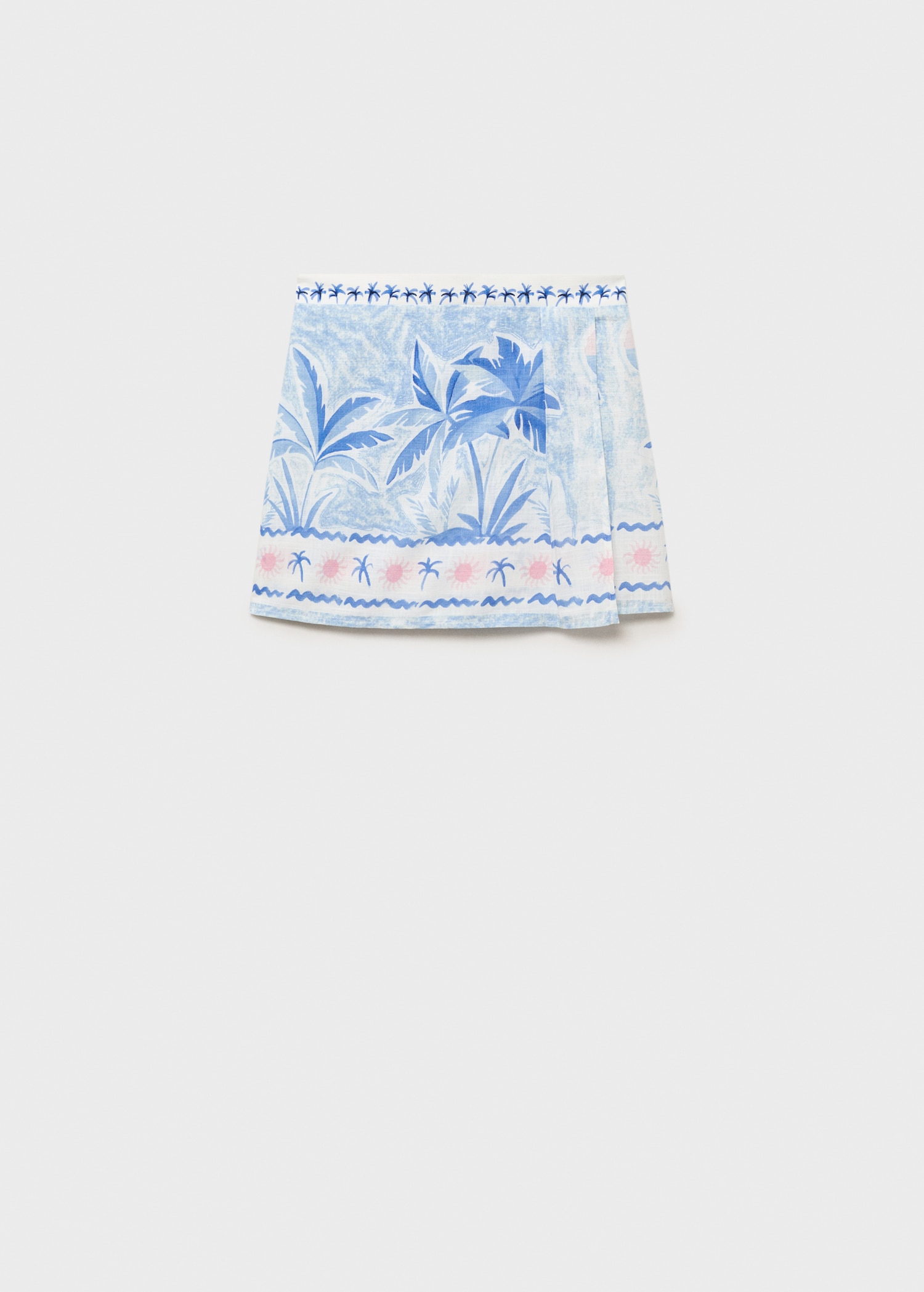 Palm tree print skirt - Article without model