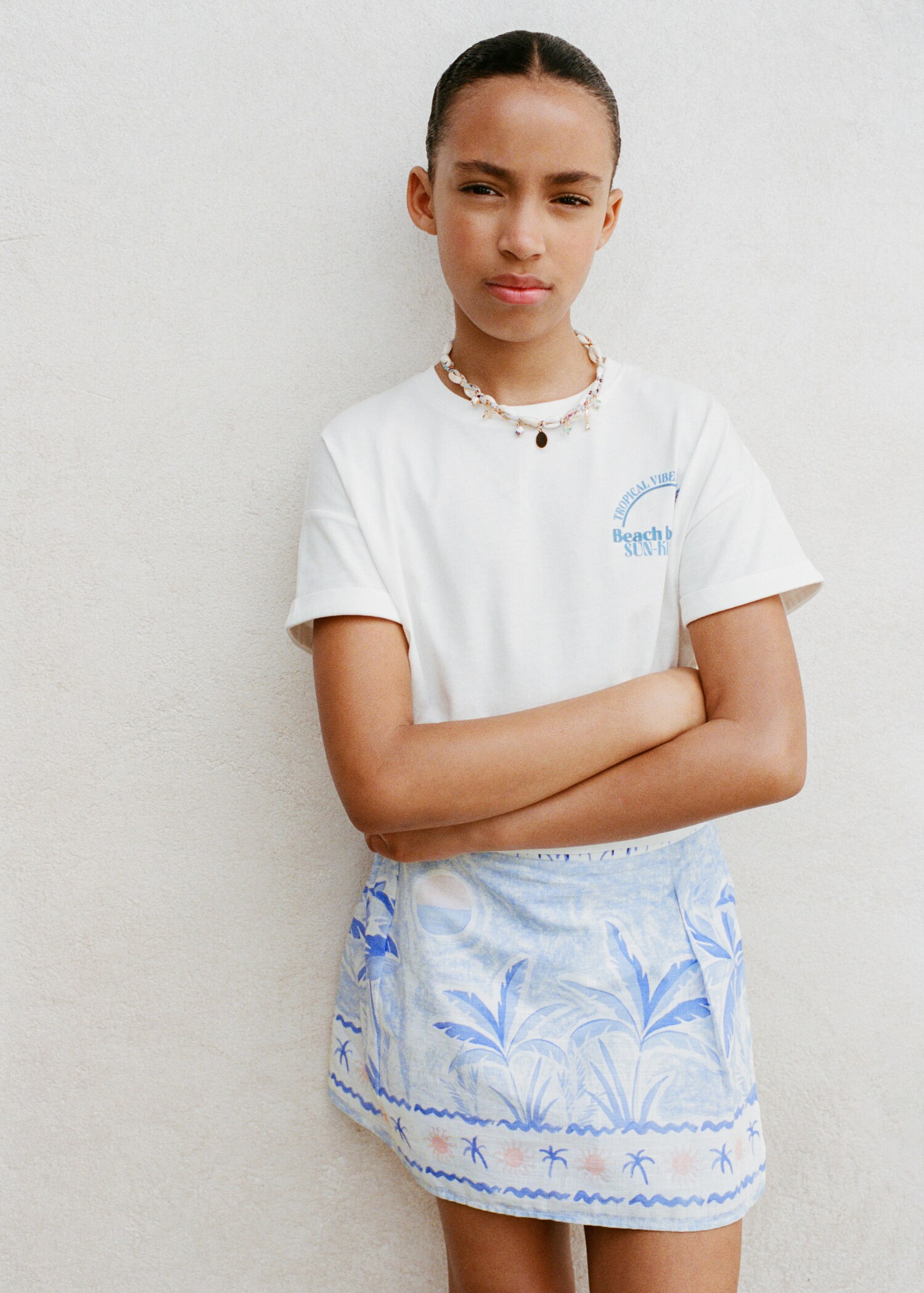 Palm tree print skirt - Details of the article 5