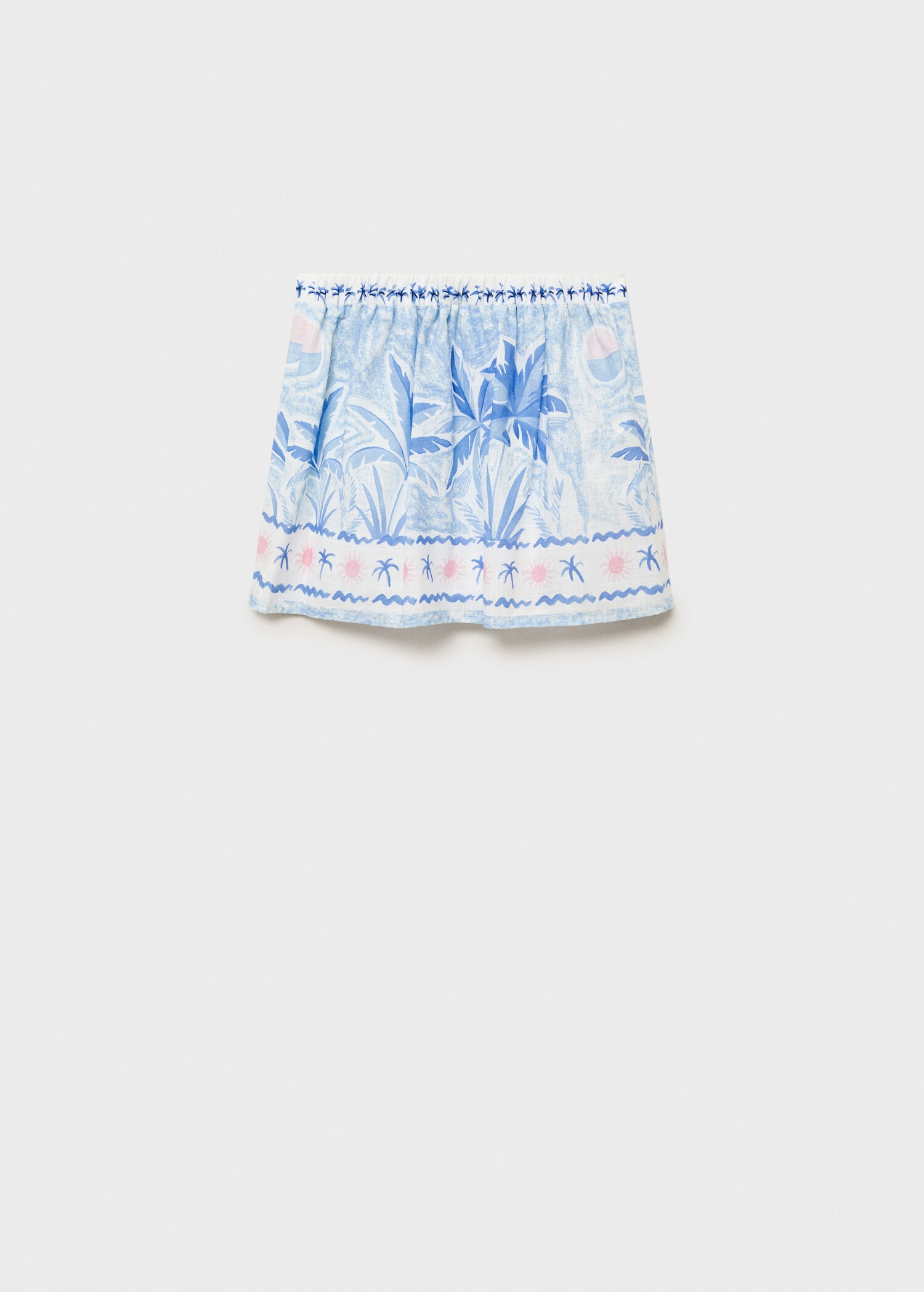 Palm tree print skirt - Reverse of the article