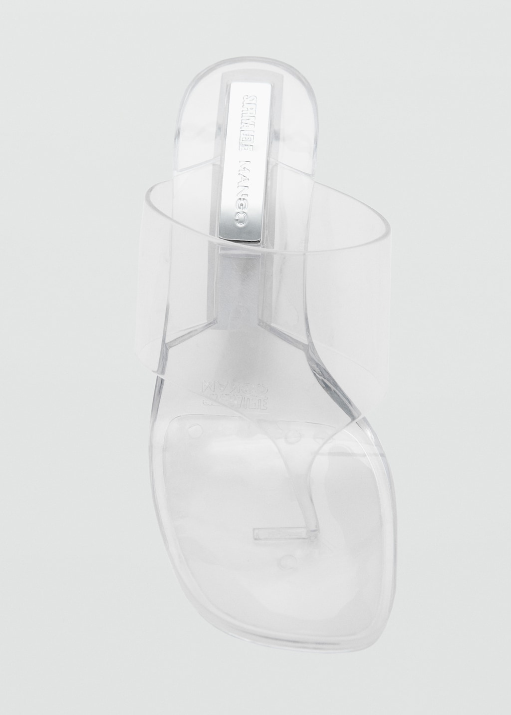 Transparent vinyl wedge sandals