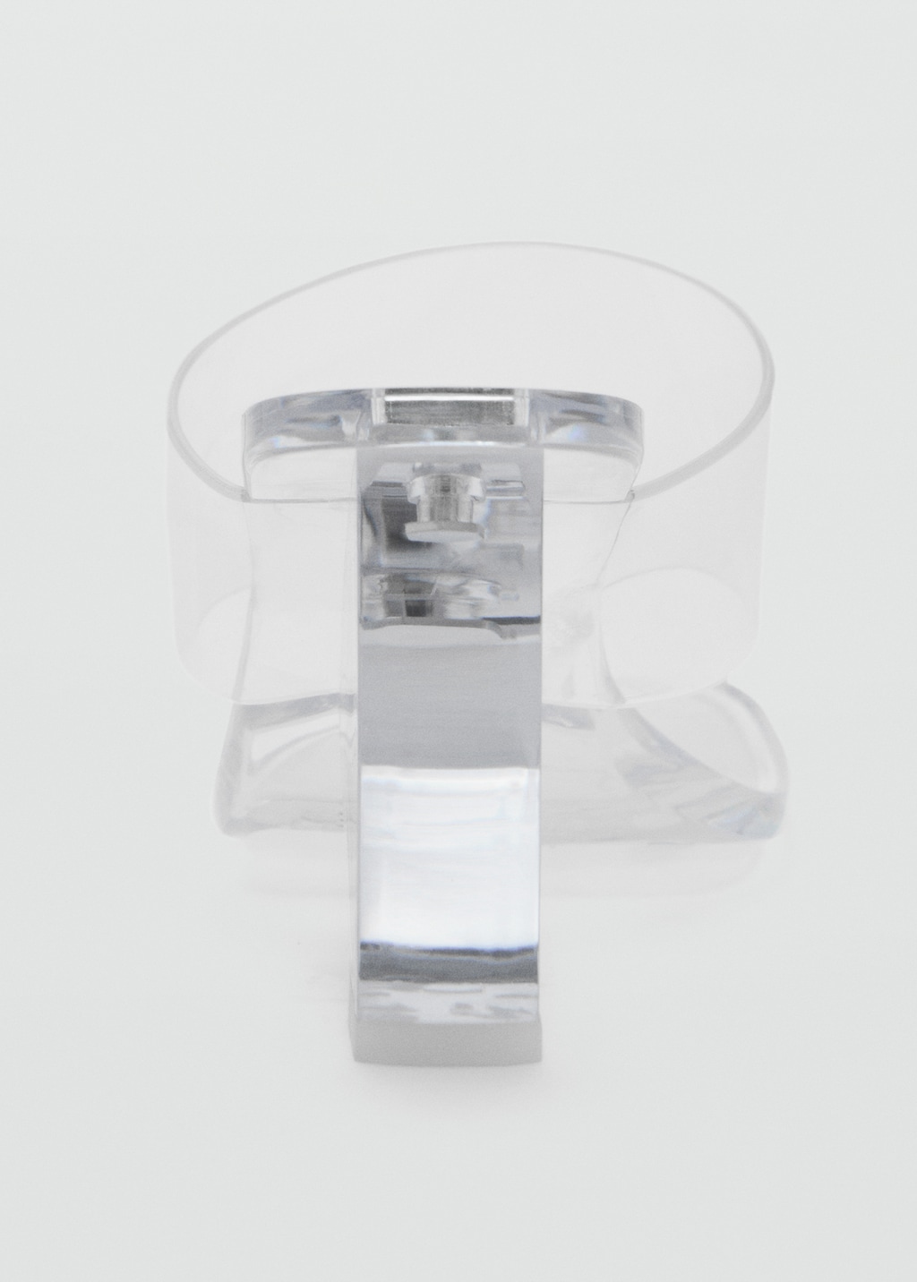 Transparent vinyl wedge sandals