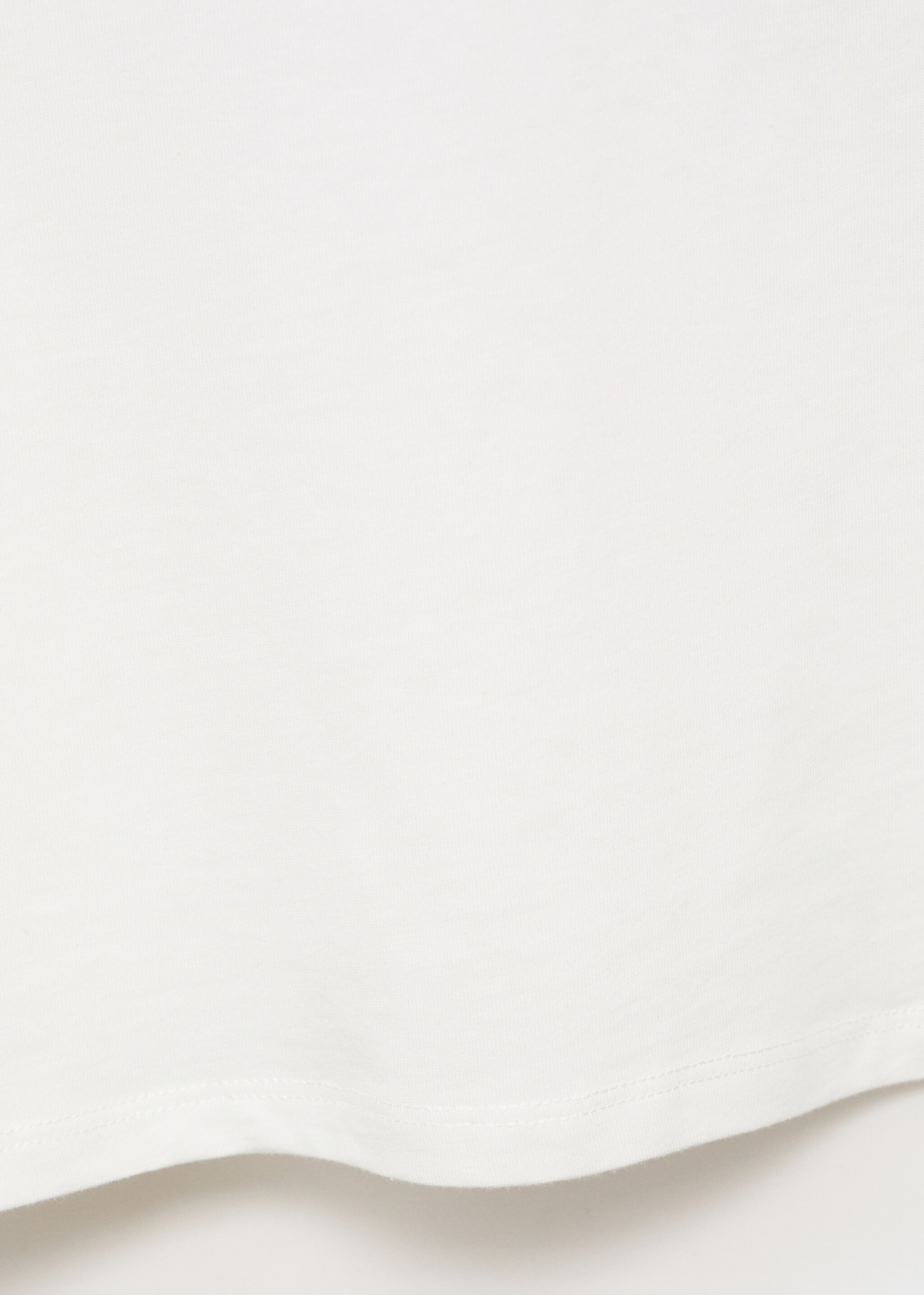 Cotton t-shirt with flower detail - Details of the article 0, Off White. Ref: 17061258-00.