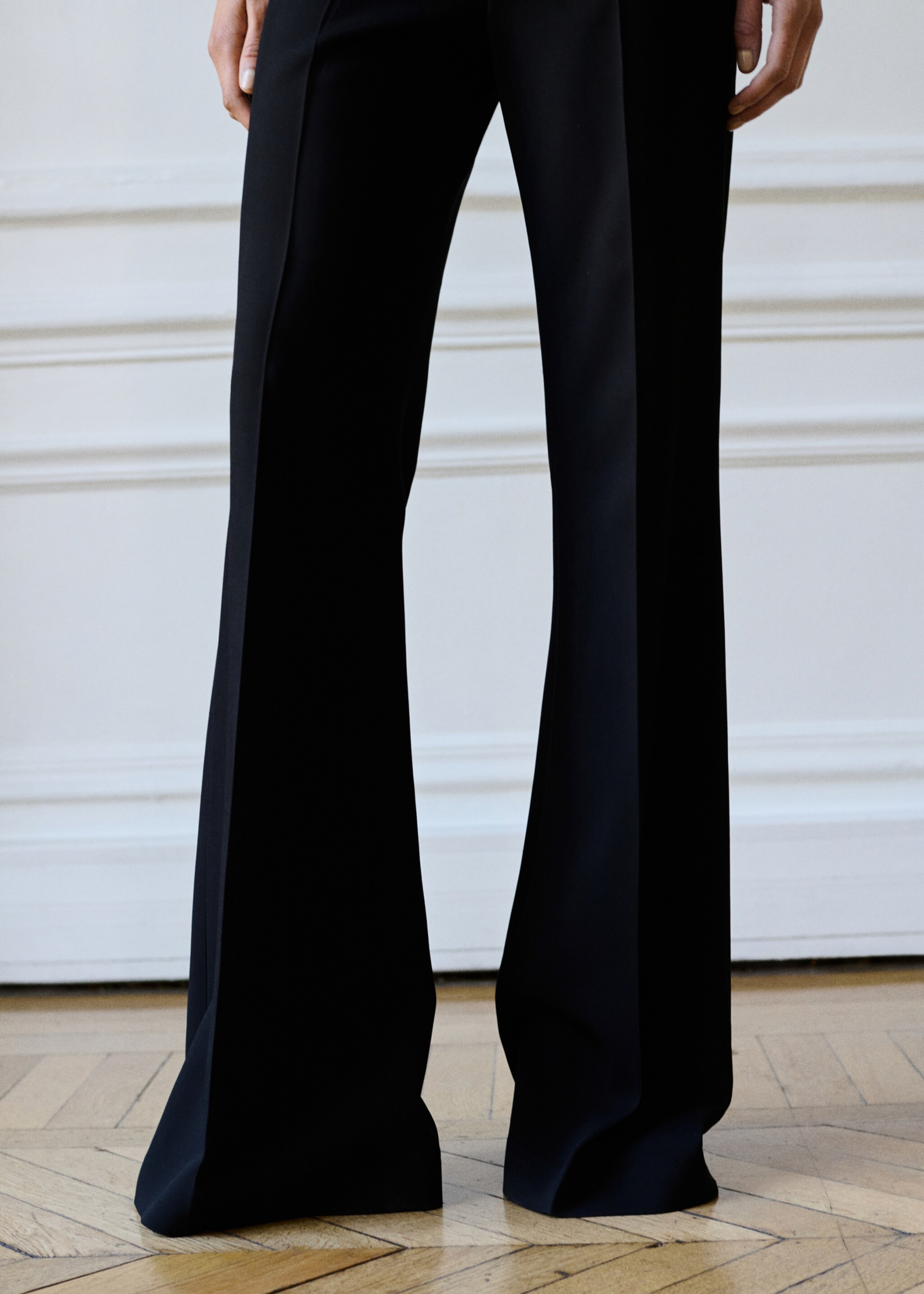 High-waist flared trousers - Reverse of the article
