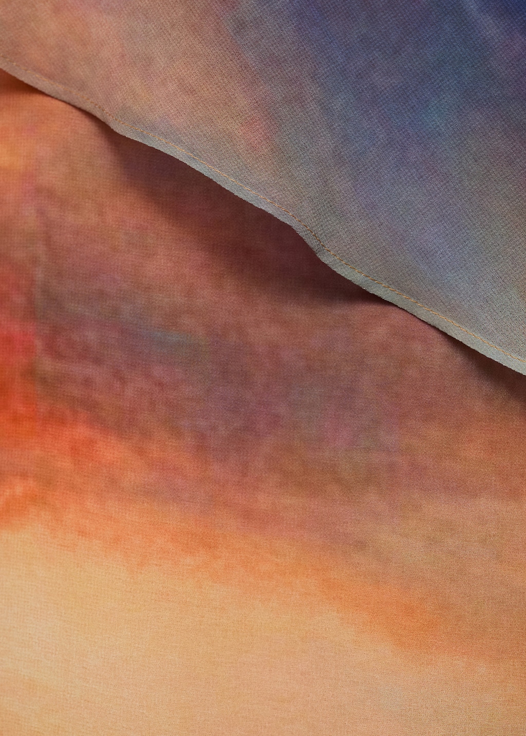 Printed dress with asymmetrical layer