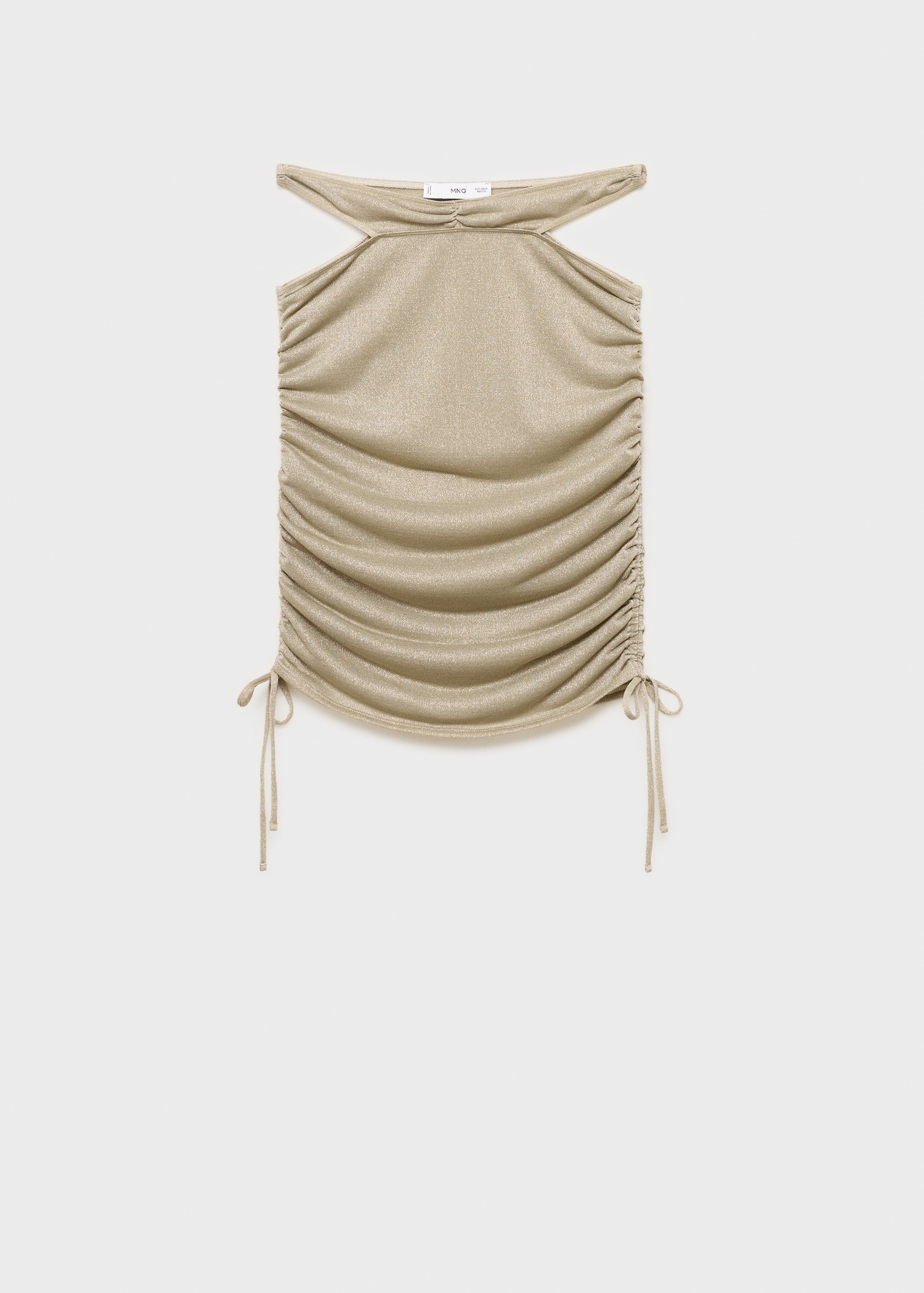 Lurex gathered skirt with cut-out - Article without model