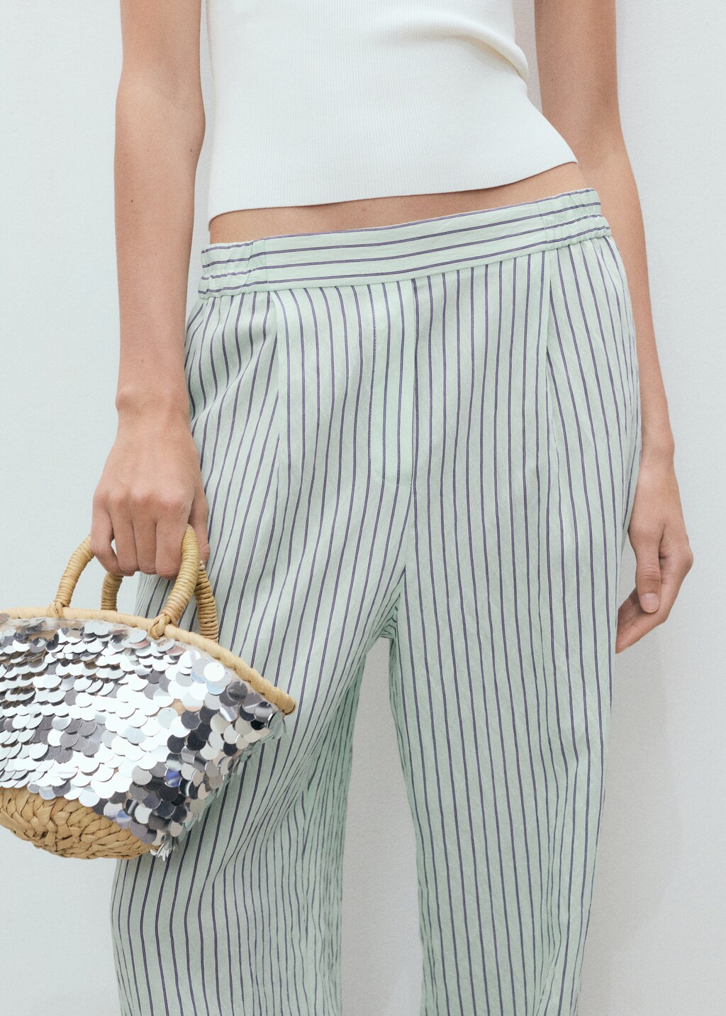Striped flowy trousers